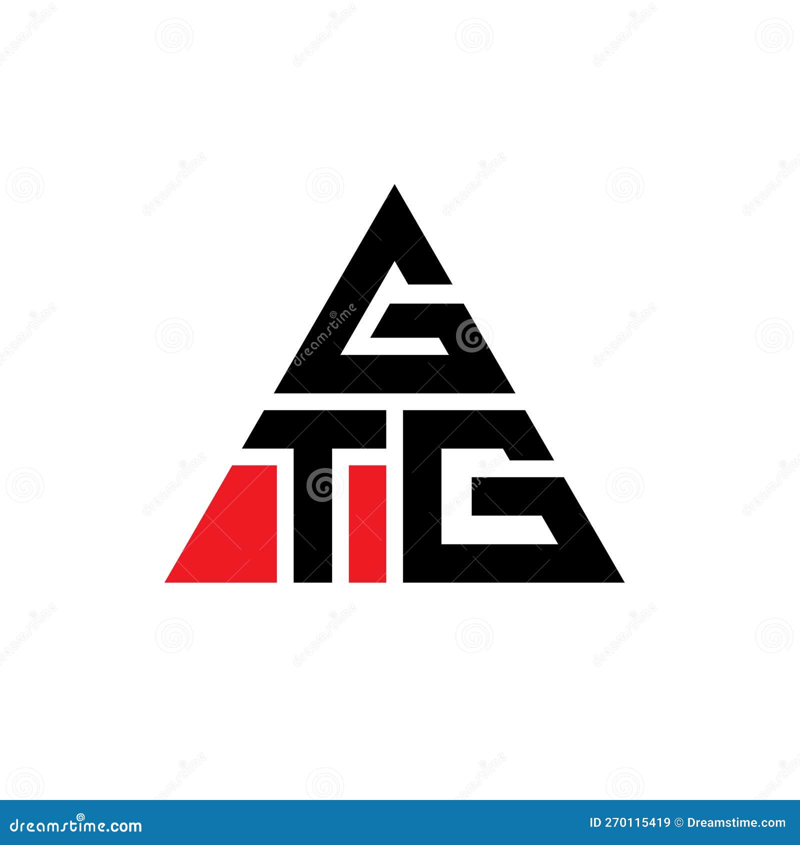 gtg triangle letter logo  with triangle . gtg triangle logo  monogram. gtg triangle  logo template with red