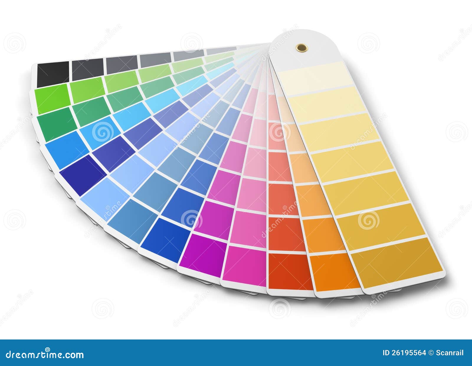 matriz Anunciante Disco Guía De La Gama De Colores De Color De Pantone Stock de ilustración -  Ilustración de espectro, ventilador: 26195564