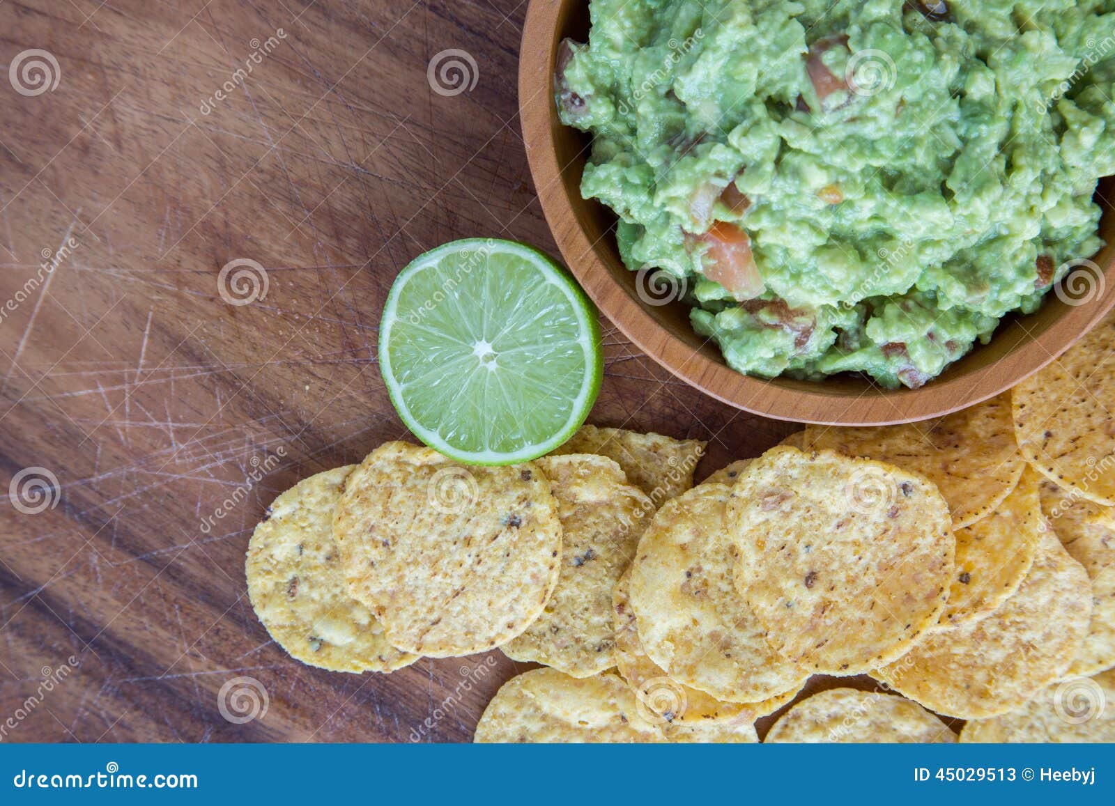 Guacamole Corn Chips stock image. Image of tomato, yellow 45029513