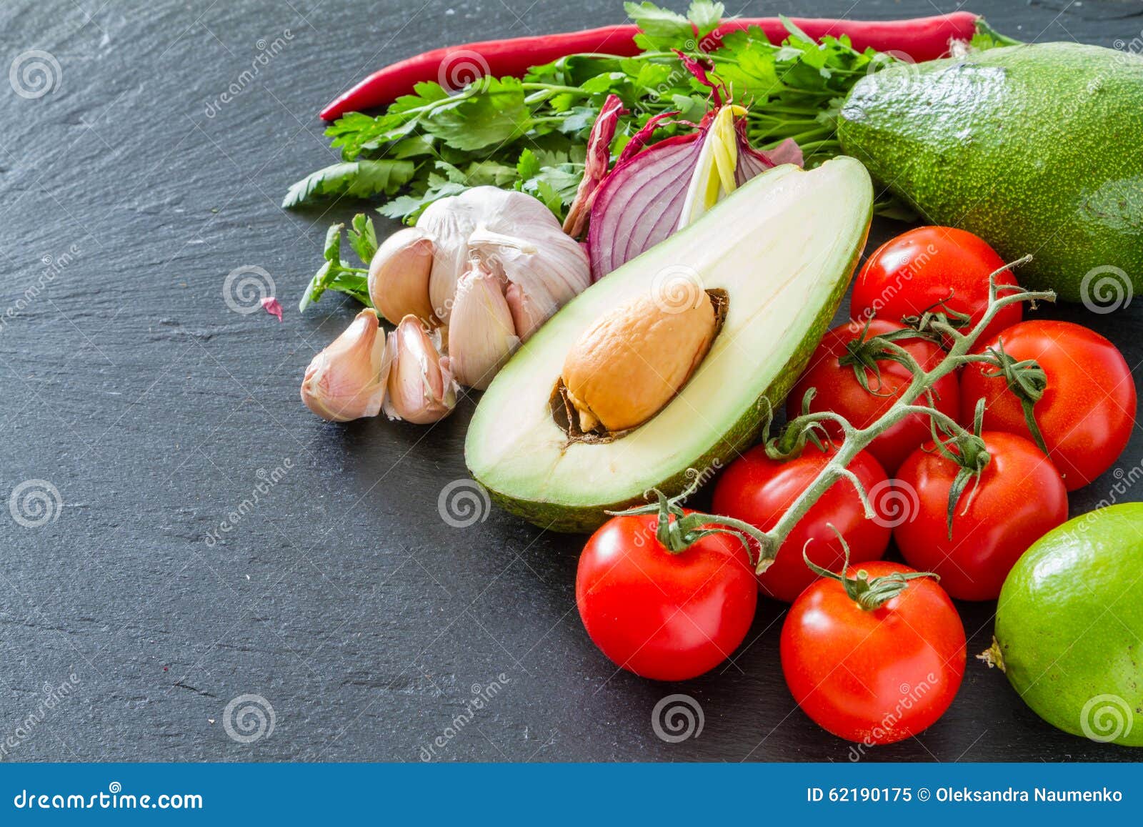 Guacamole Sauce and Ingredients Stock Image Image of pepper, cuisine