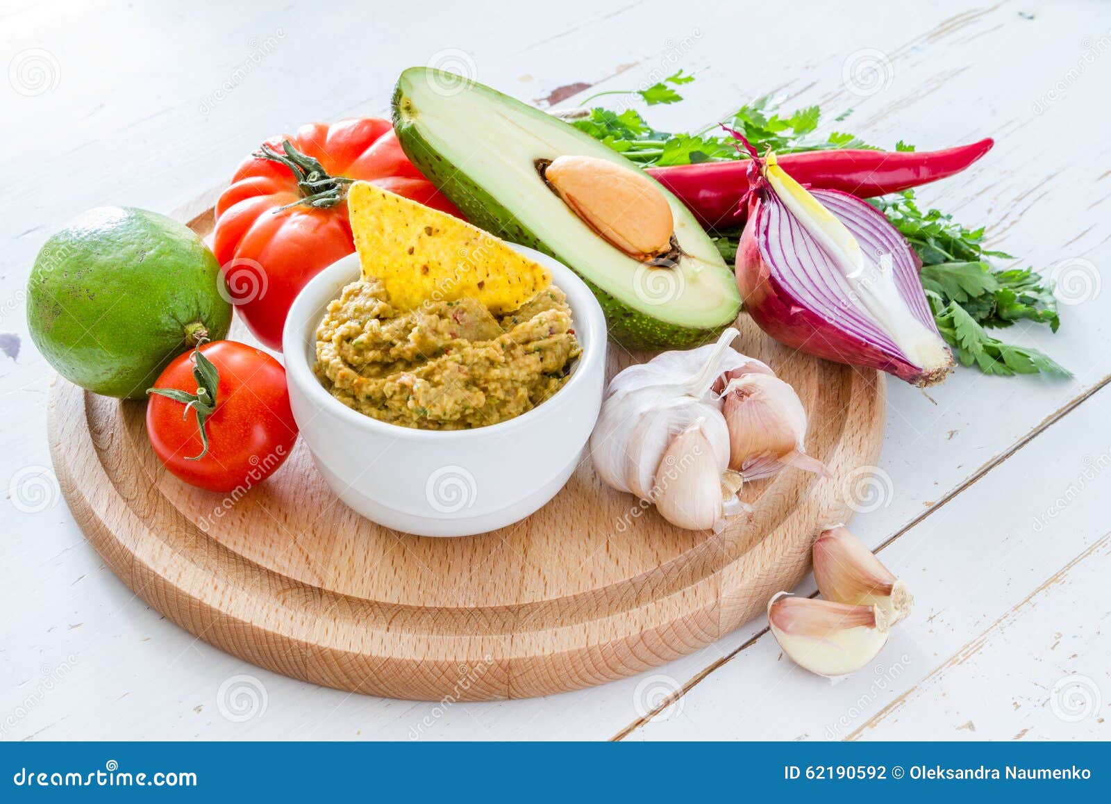 Guacamole Sauce and Ingredients Stock Photo Image of vegetable
