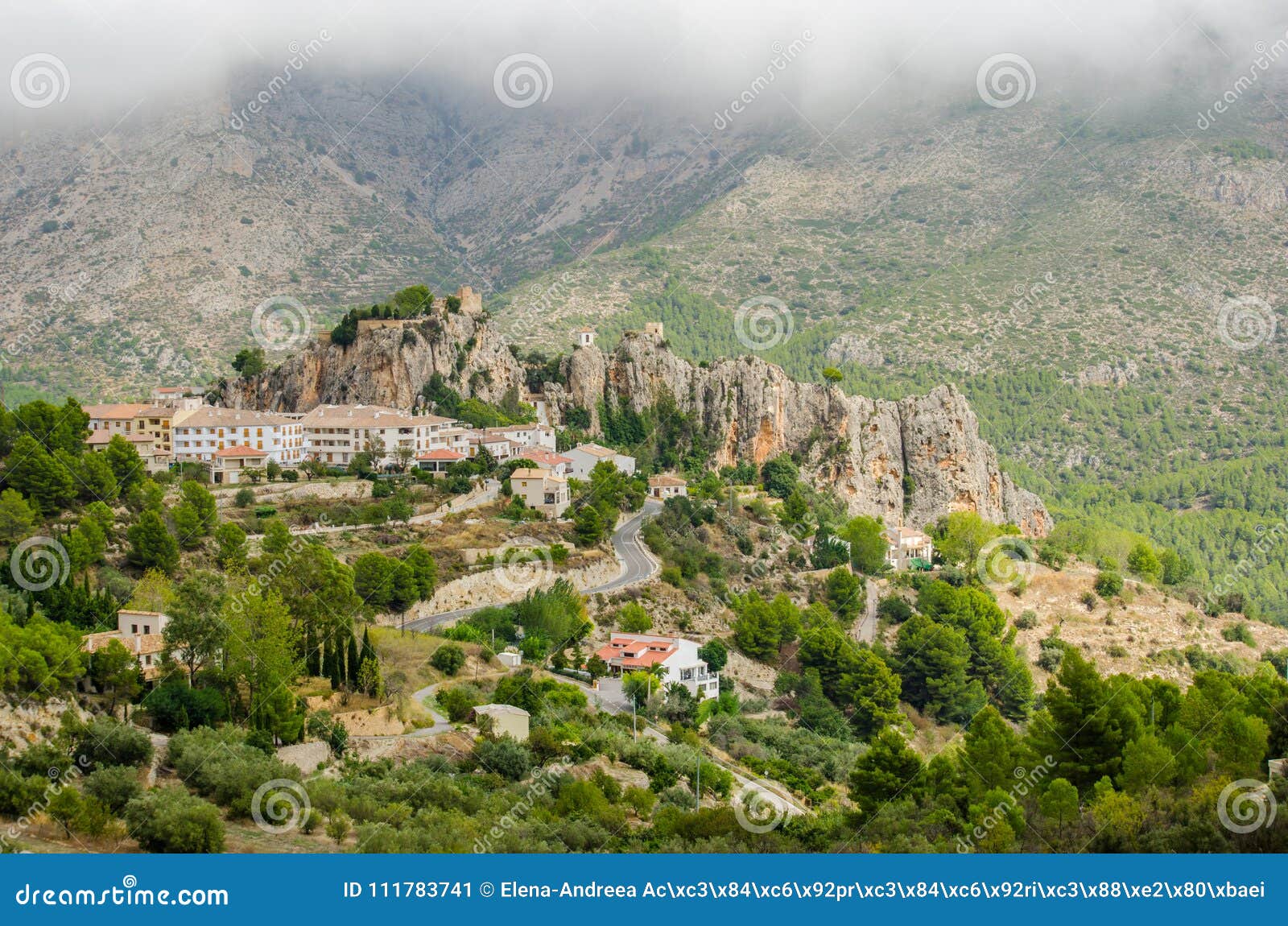 guadalest castle, costa blanca, province of alicante, comunidad valenciana, spain europe