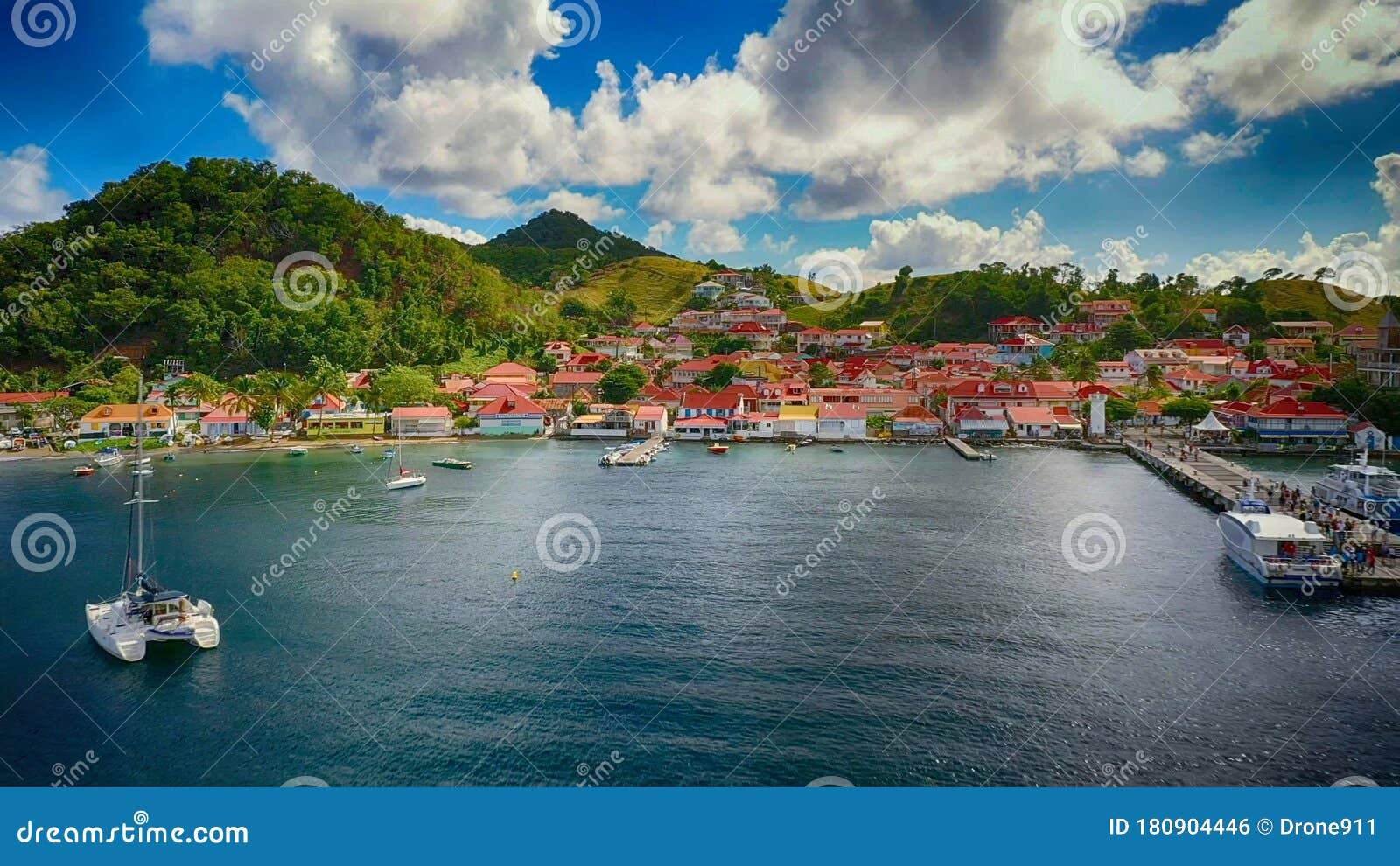 aerial shoot - french caribbean islands of guadeloupe: basse-terre, grande-terre, marie-galante, la desirade, les saintes