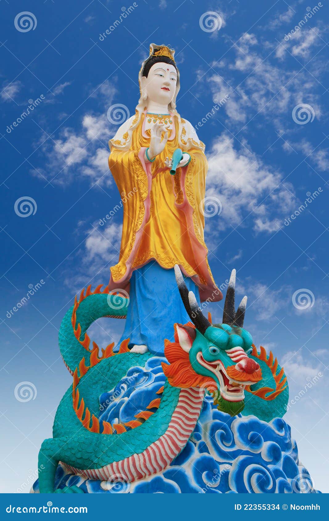 Guanyin Riding the Green Dragon Stock Photo Image of kannon, gwan