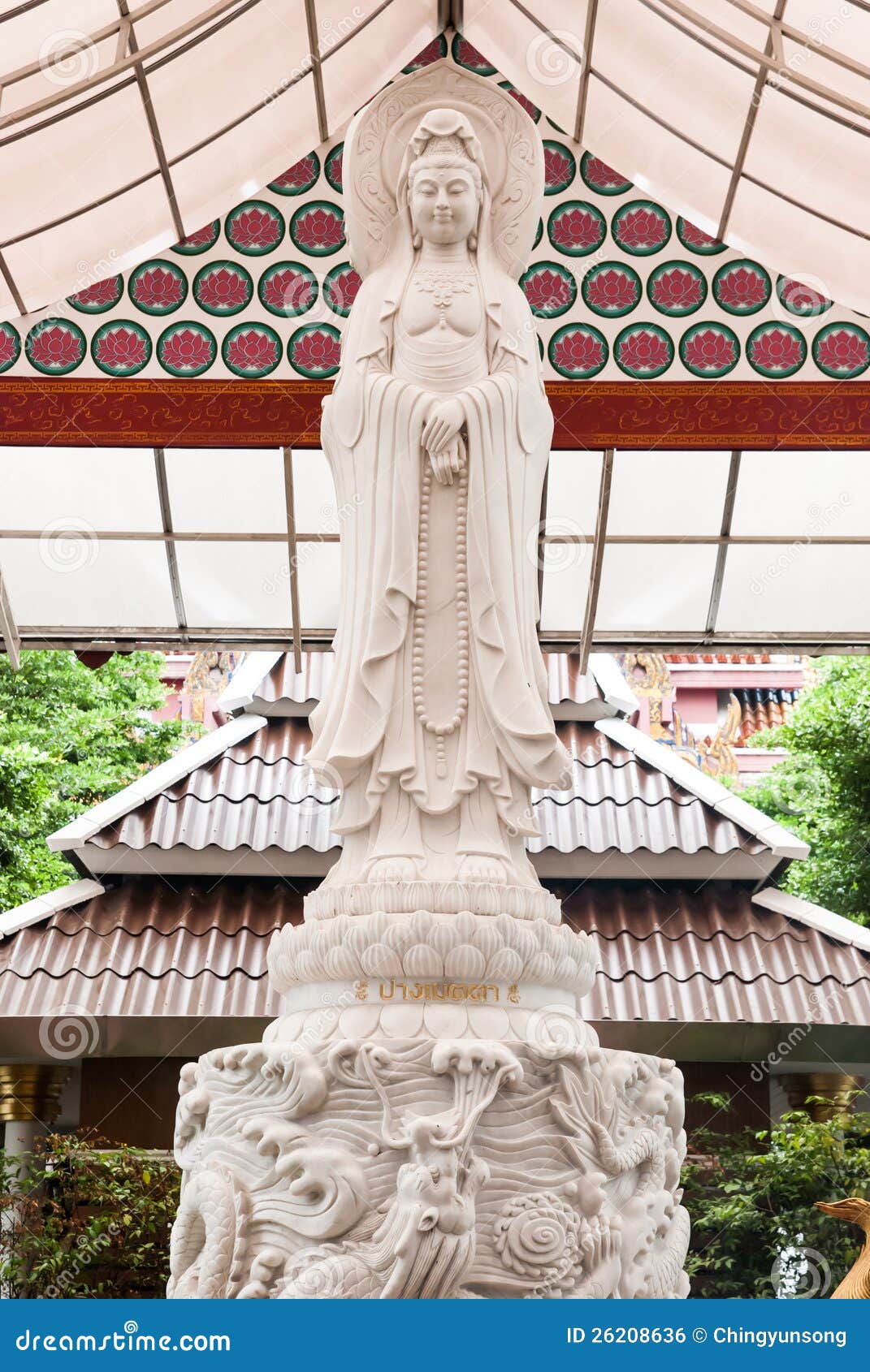 Guanyin Statue in Bangkok Thailand Stock Photo Image of religious