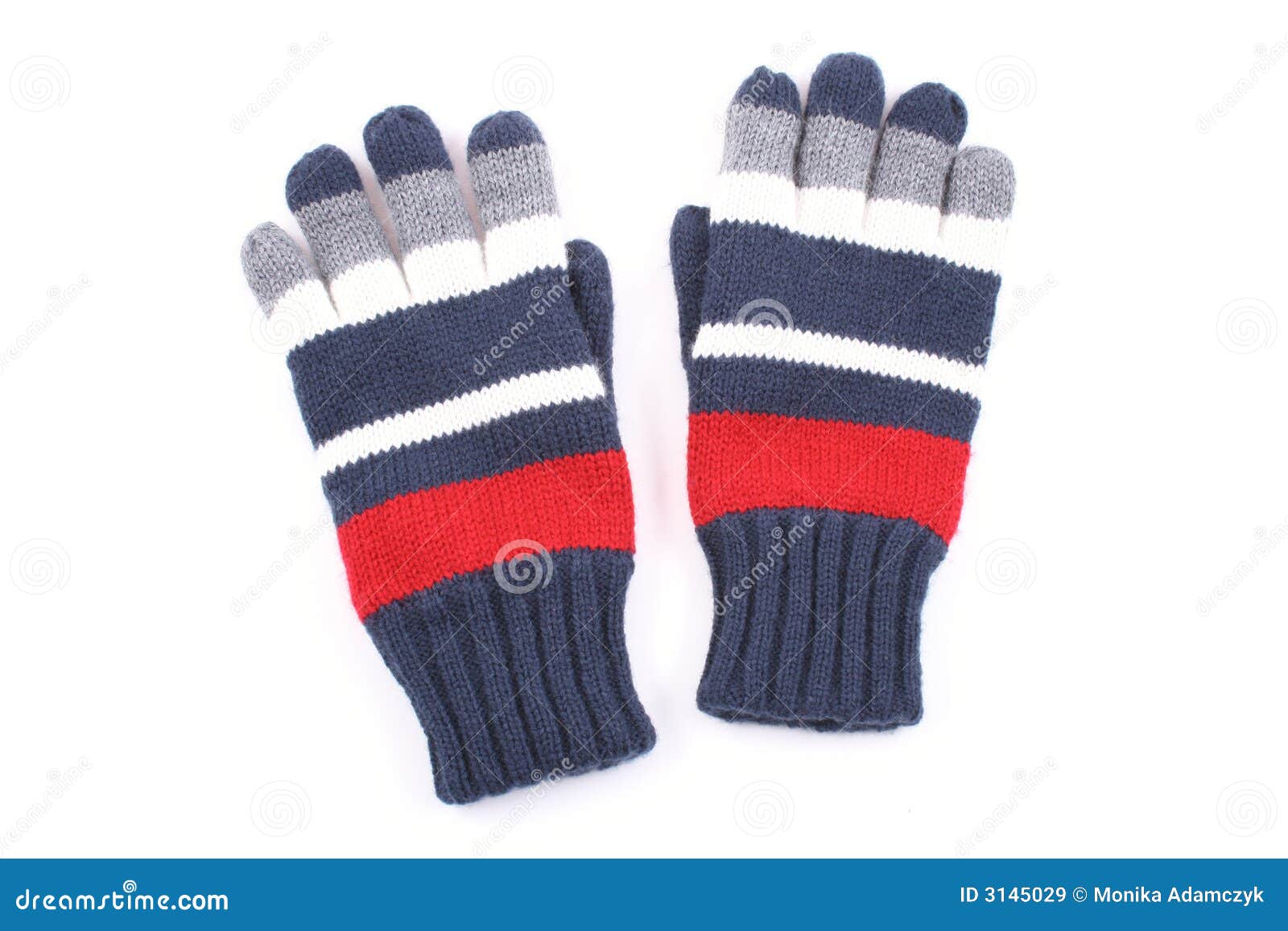 Guantes coloridos perfectos por invierno aislada en blanco