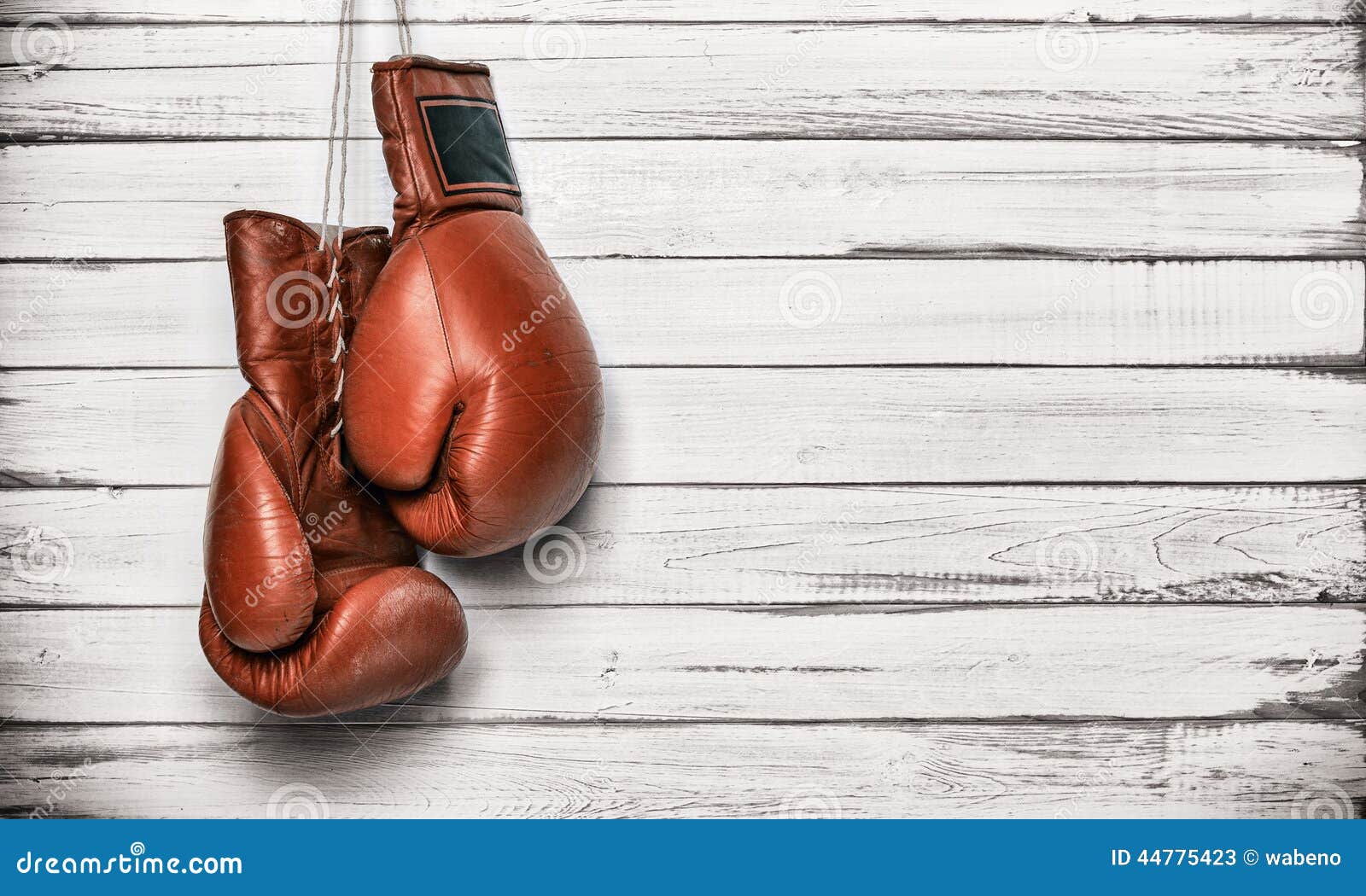 Guantes De Boxeo Que Cuelgan En La Pared De Madera Imagen de archivo -  Imagen de fondo, lucha: 44775423