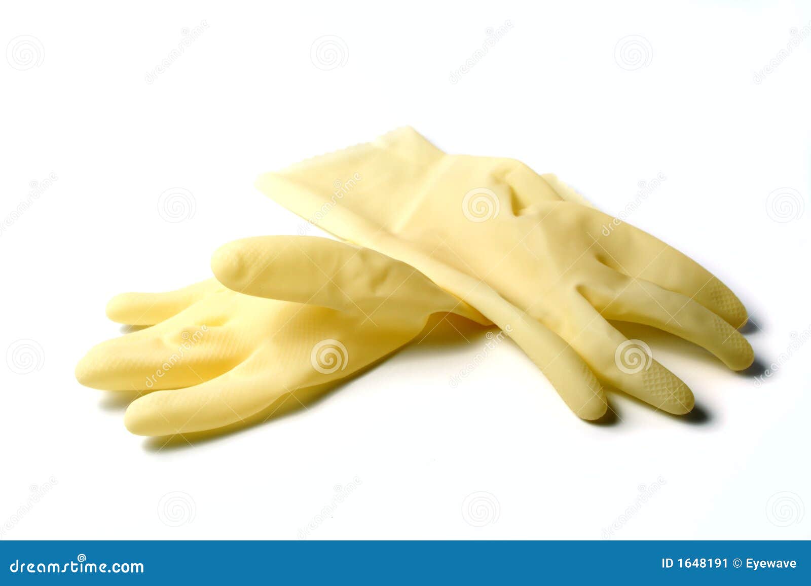 Caléndula grandes guantes de goma Amarillo forrada de goma de látex 
