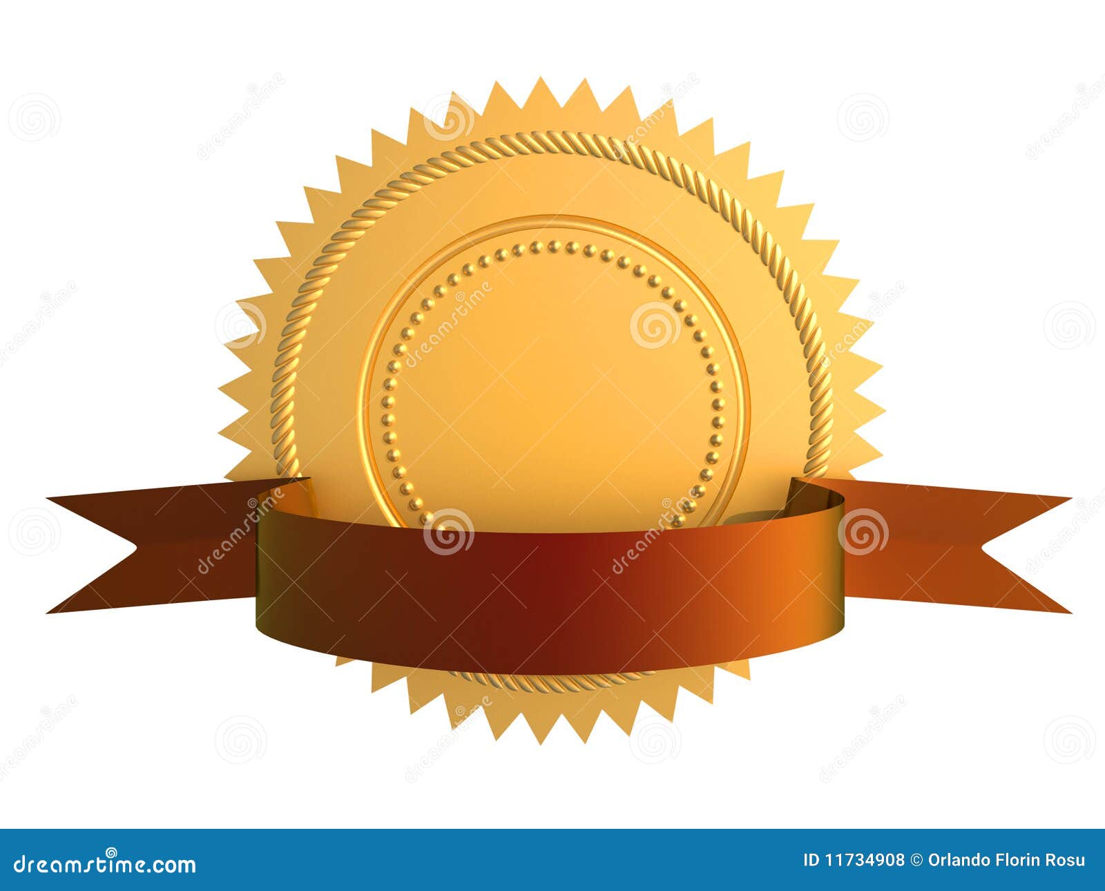 Guarantee gold seal stock illustration. Illustration of 