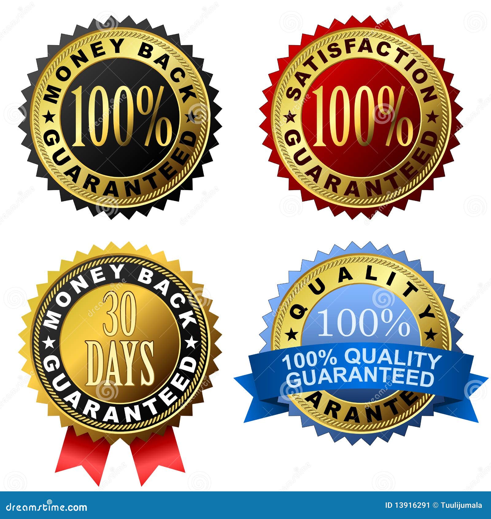 Guarantee labels stock vector. Illustration of guarantee - 13916291