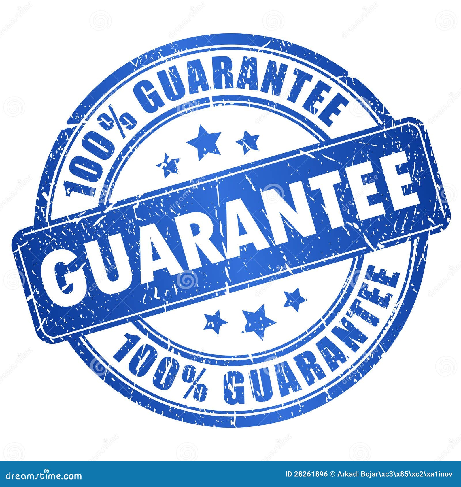 100 Guarantee Set Royalty Free Stock Photo 25171569