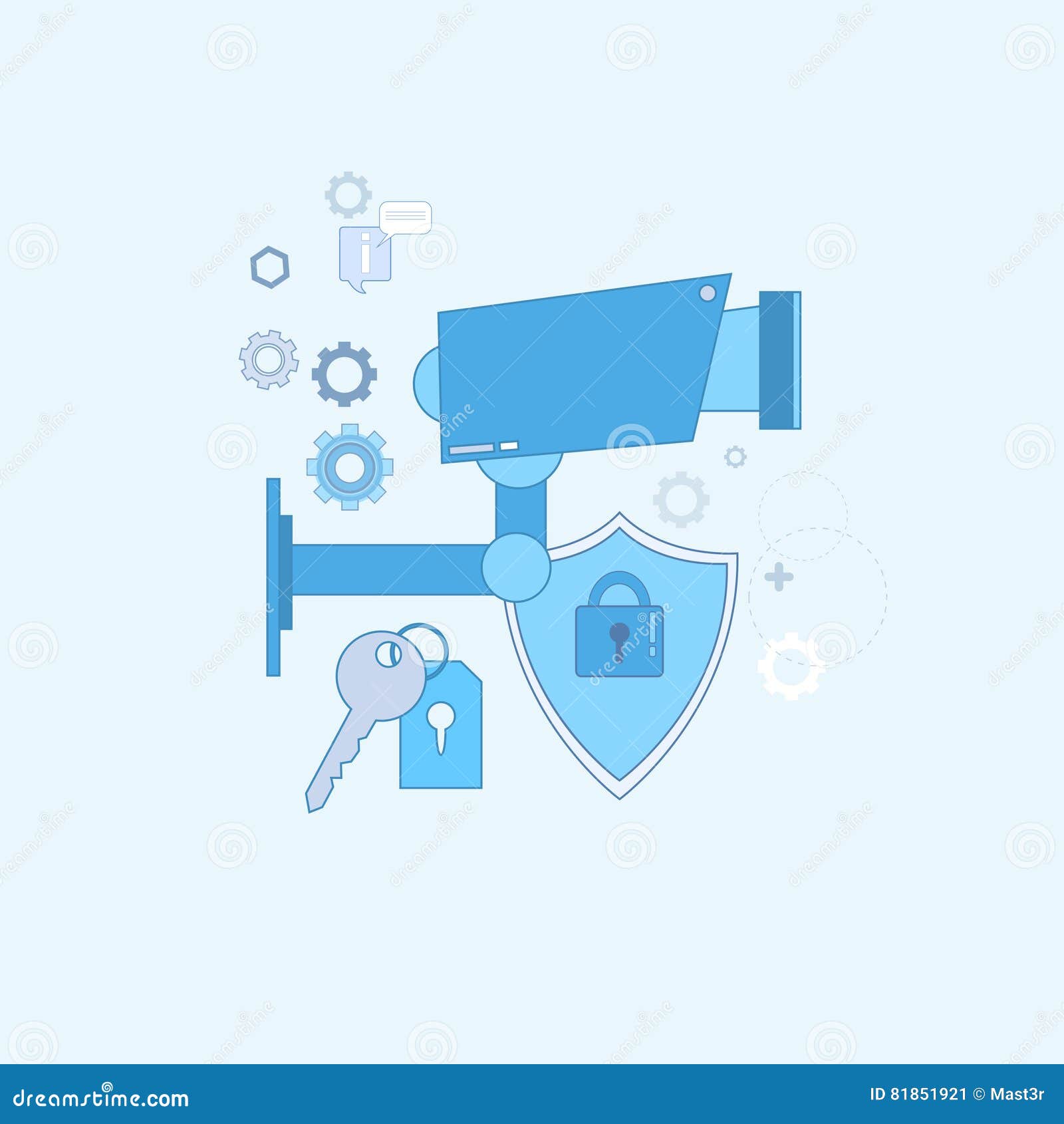 Guard Home Security Protection Insurance  Banner Stock Vector