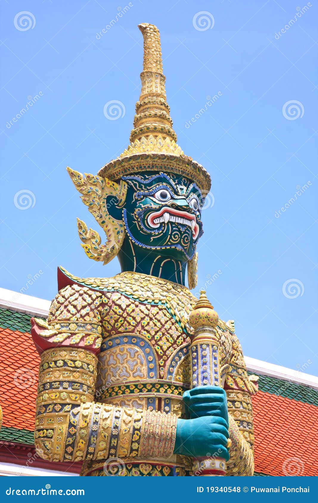 A guardian statue (yak) stock photo. Image of prayer - 19340548