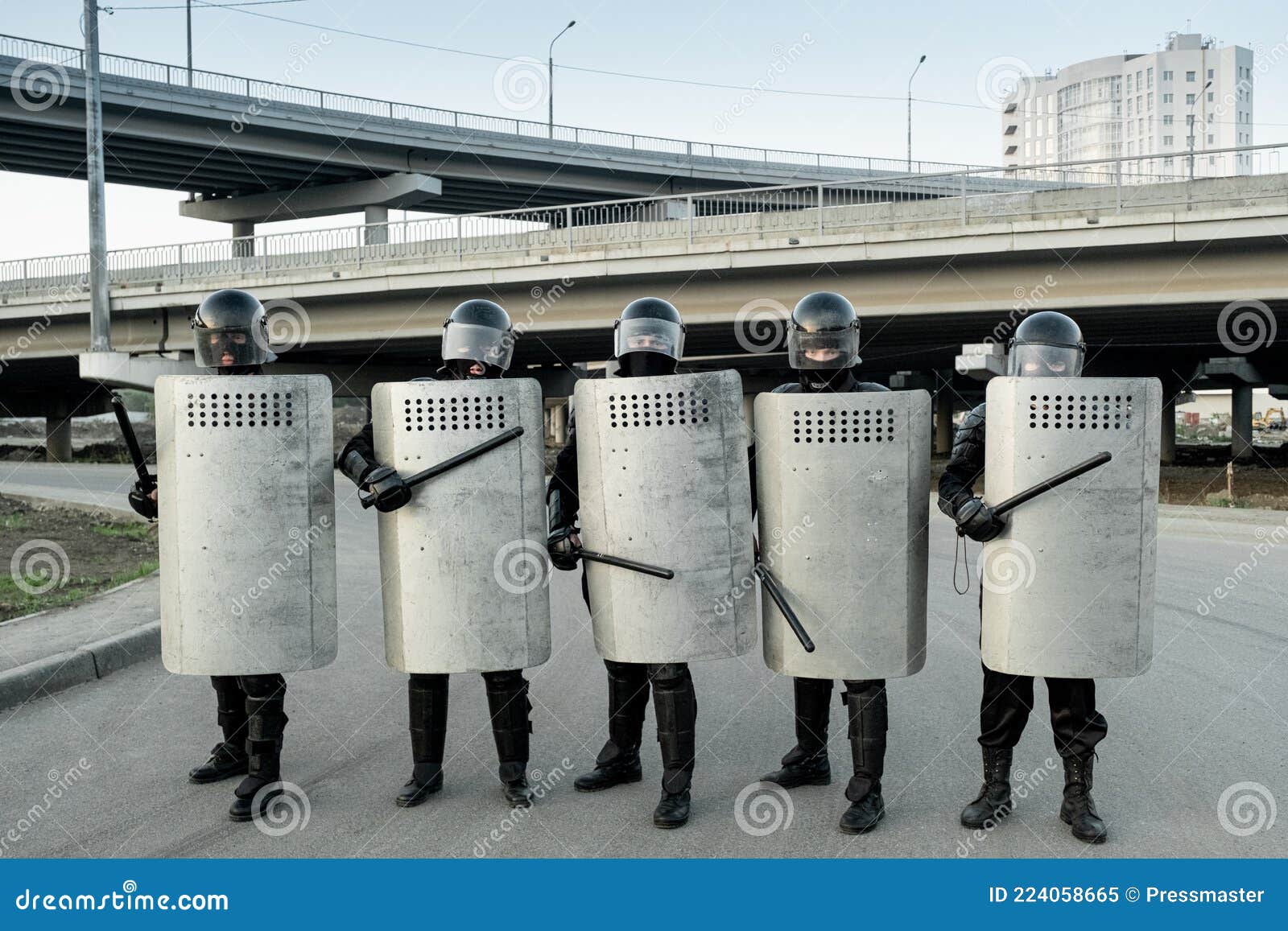 Guards Protected by Shields Stock Image - Image of outdoors, government ...