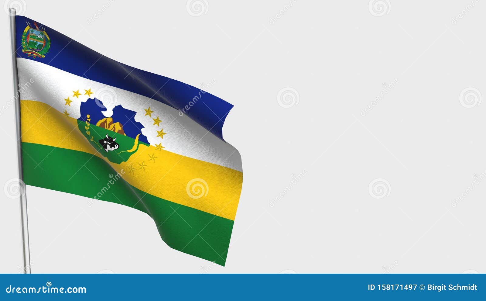 guarico waving flag  on flagpole.