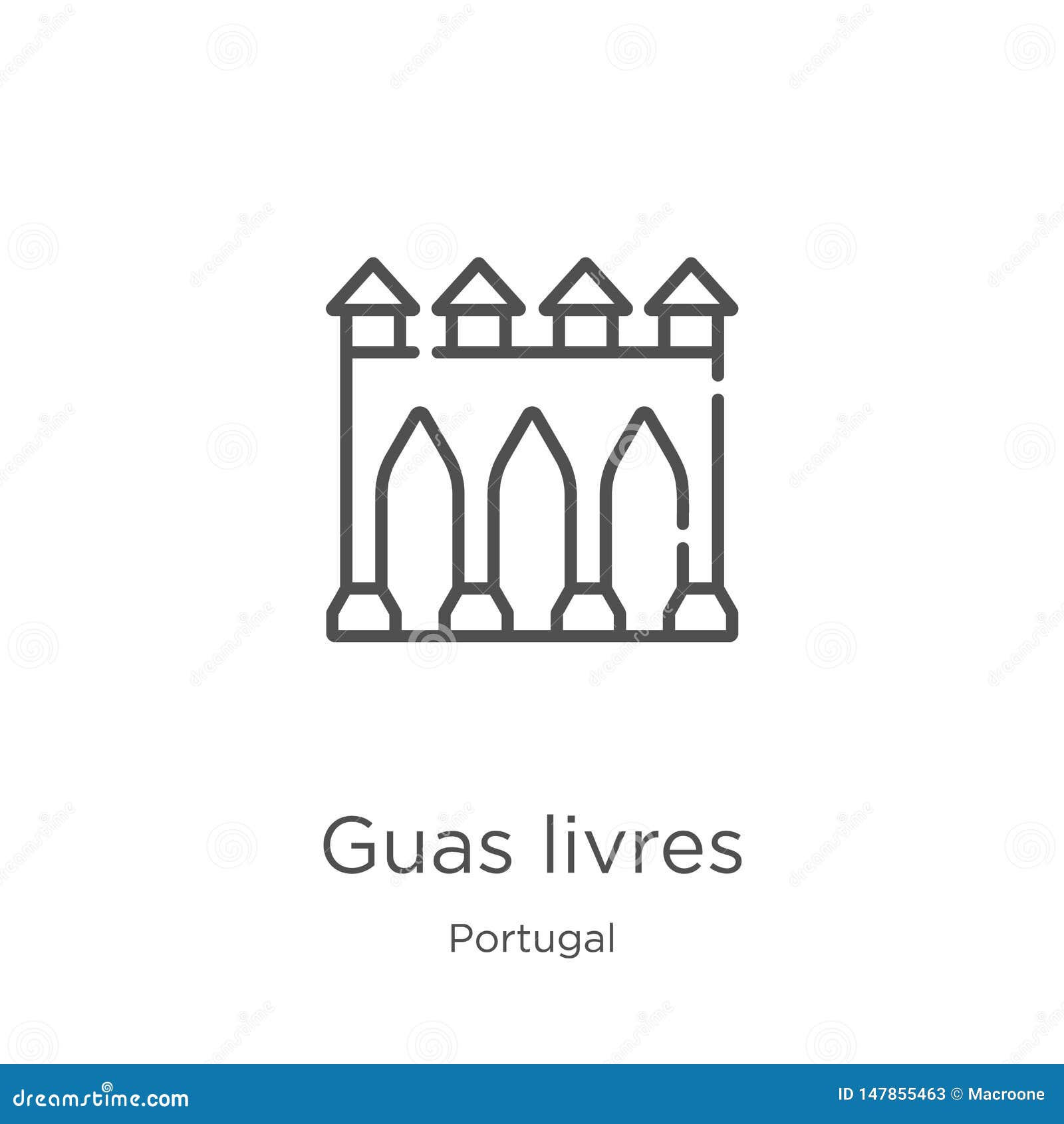 guas livres icon  from portugal collection. thin line guas livres outline icon  . outline, thin line guas