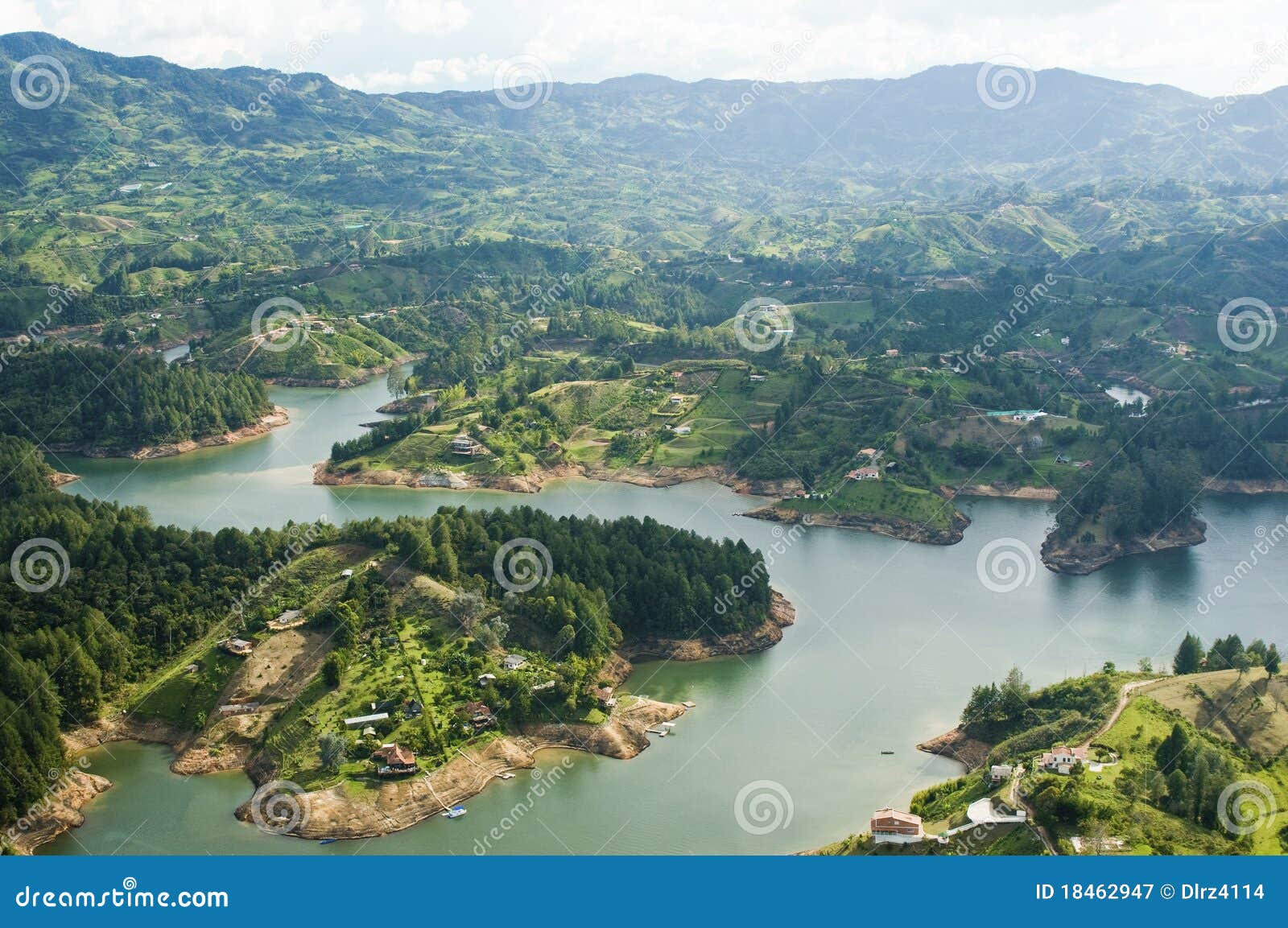 Guatape Lake Colombia stock image. Image of america 18462947