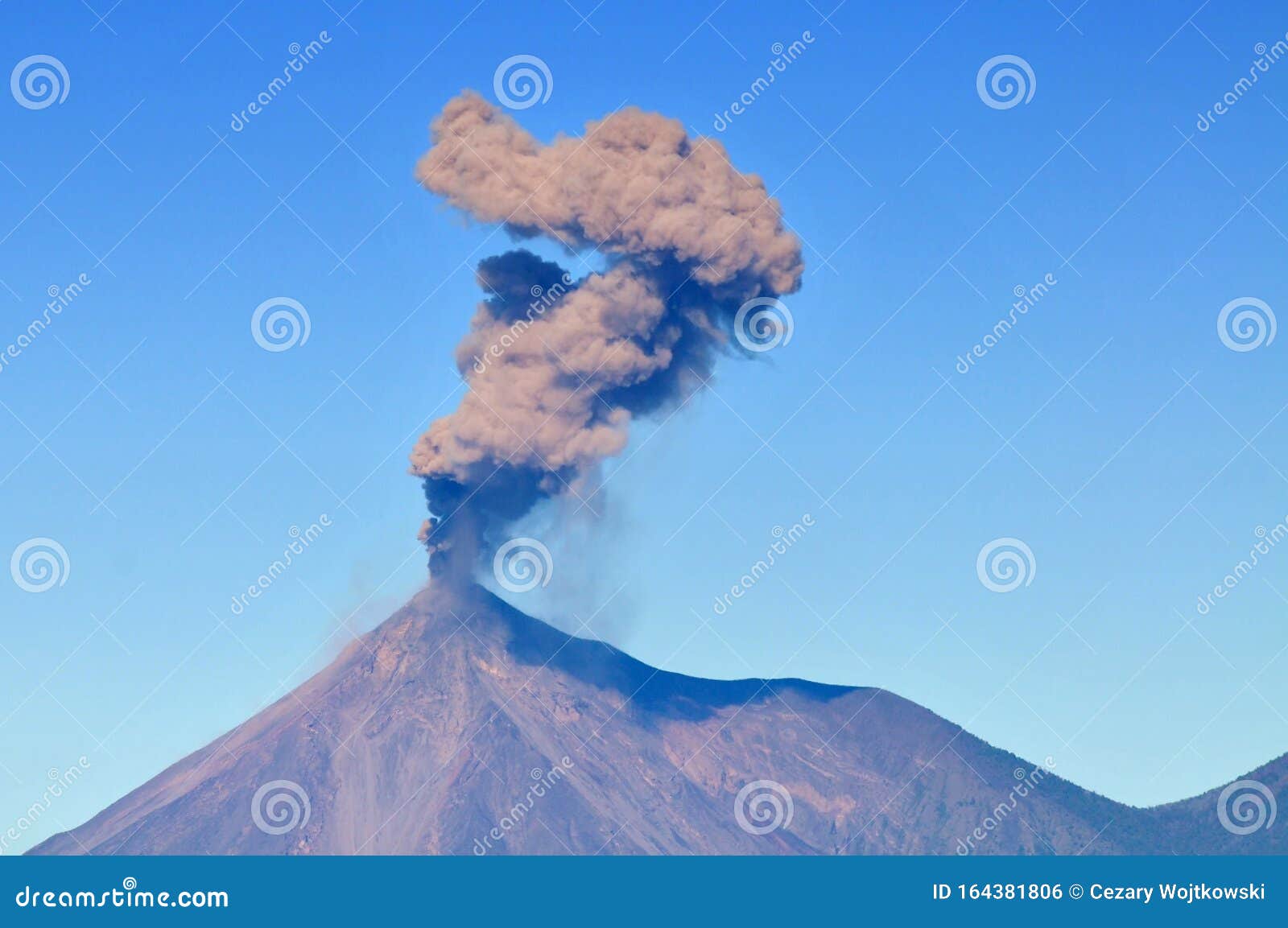 guatemala, volcan de fuego, active stratovolcano