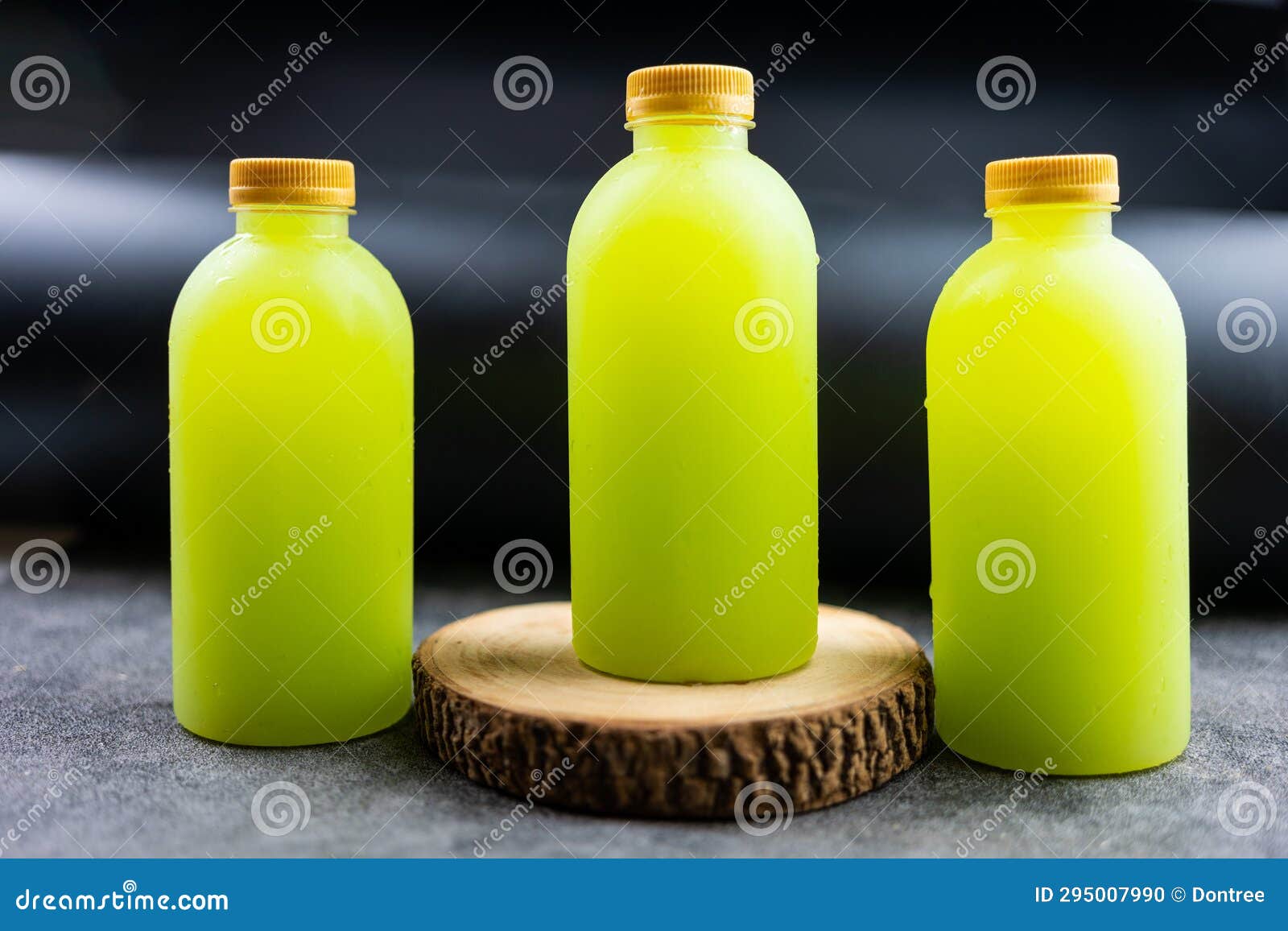 Guava Juice in Plastic Bottle with Gold Lid Stock Photo Image of