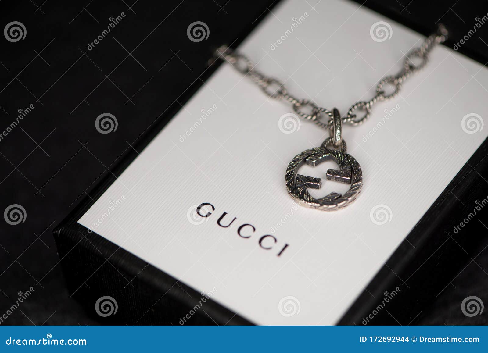 Gucci Double G Necklace in Package Editorial Stock Image - Image of ...