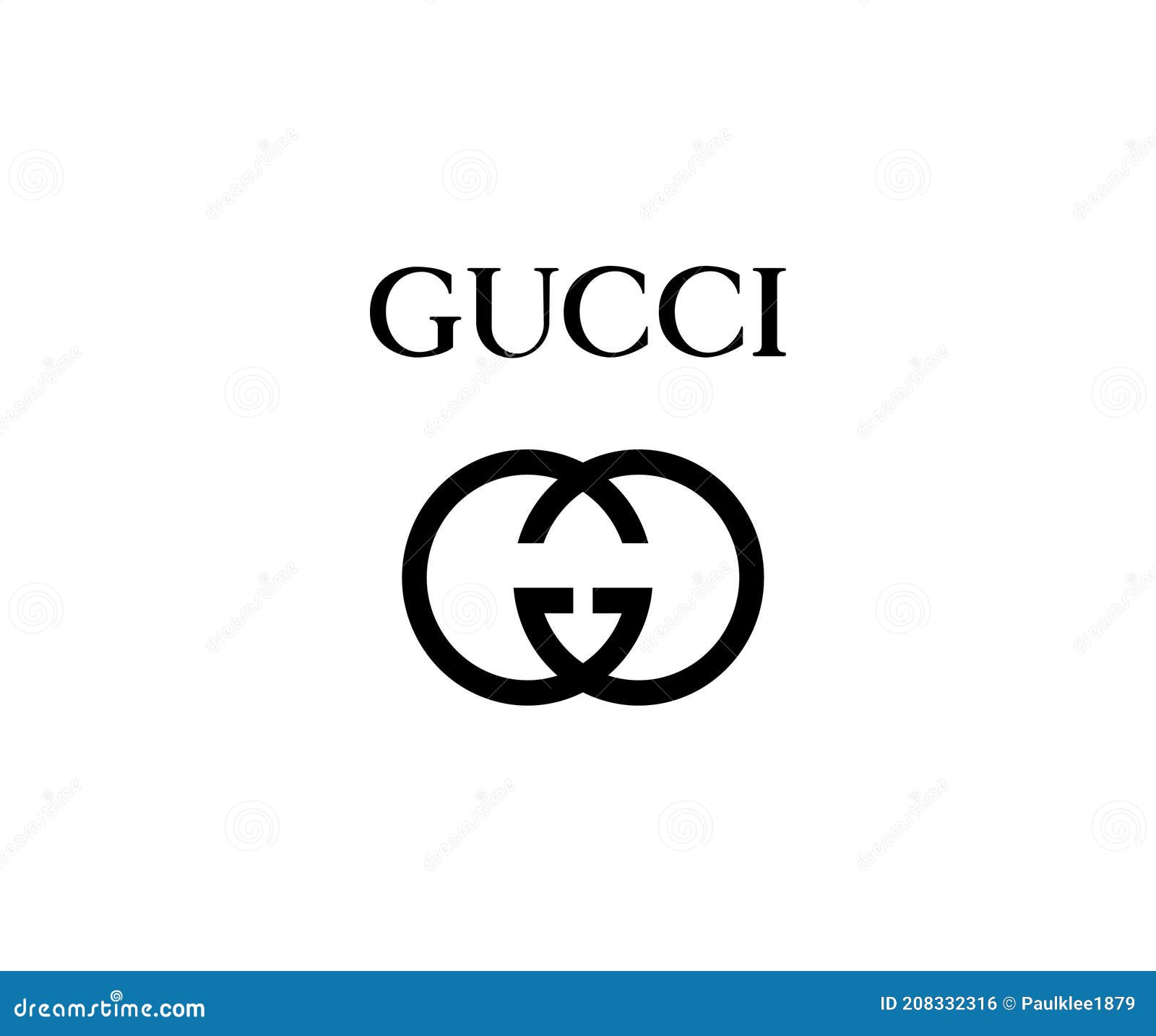 Gucci Logo Editorial Illustrative on White Background Editorial ...