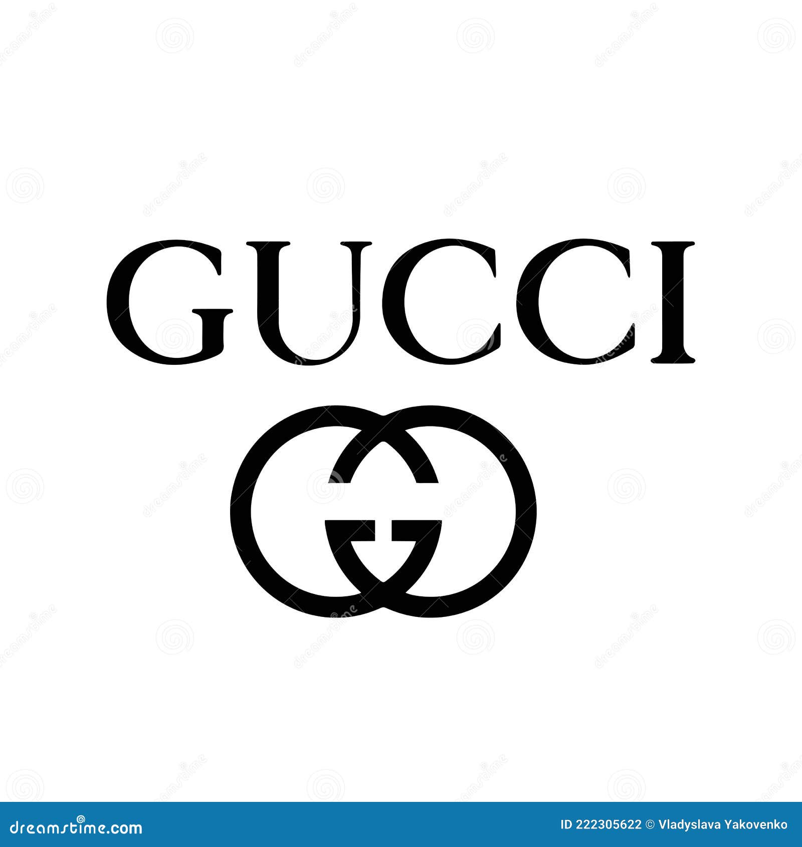 Popular clothing brands logotype. Logo Louis Vuitton, GUCCI, Fendi.  Collection vector logo popular clothing brands. Vector illustration. Stock  Vector