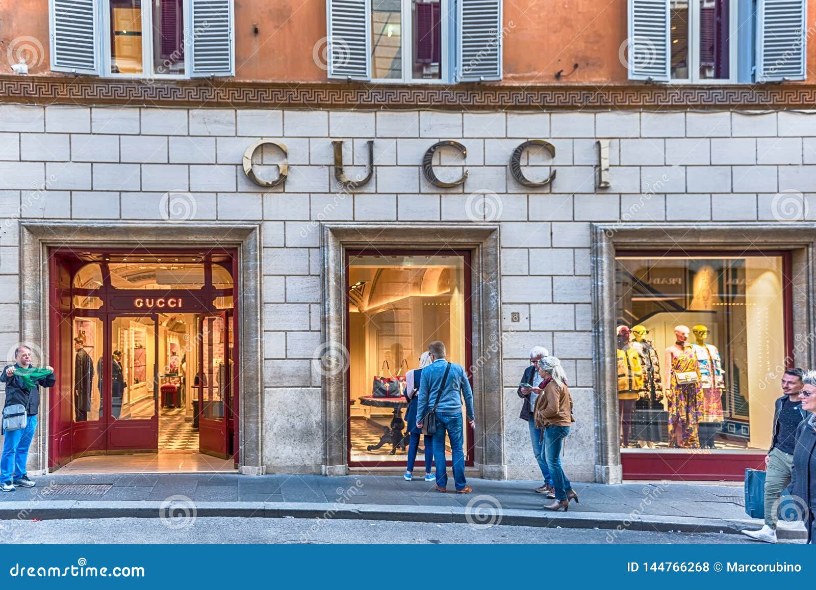 Gucci in Via Condotti Street, Rome, Italy Editorial Stock Photo - Image of city,