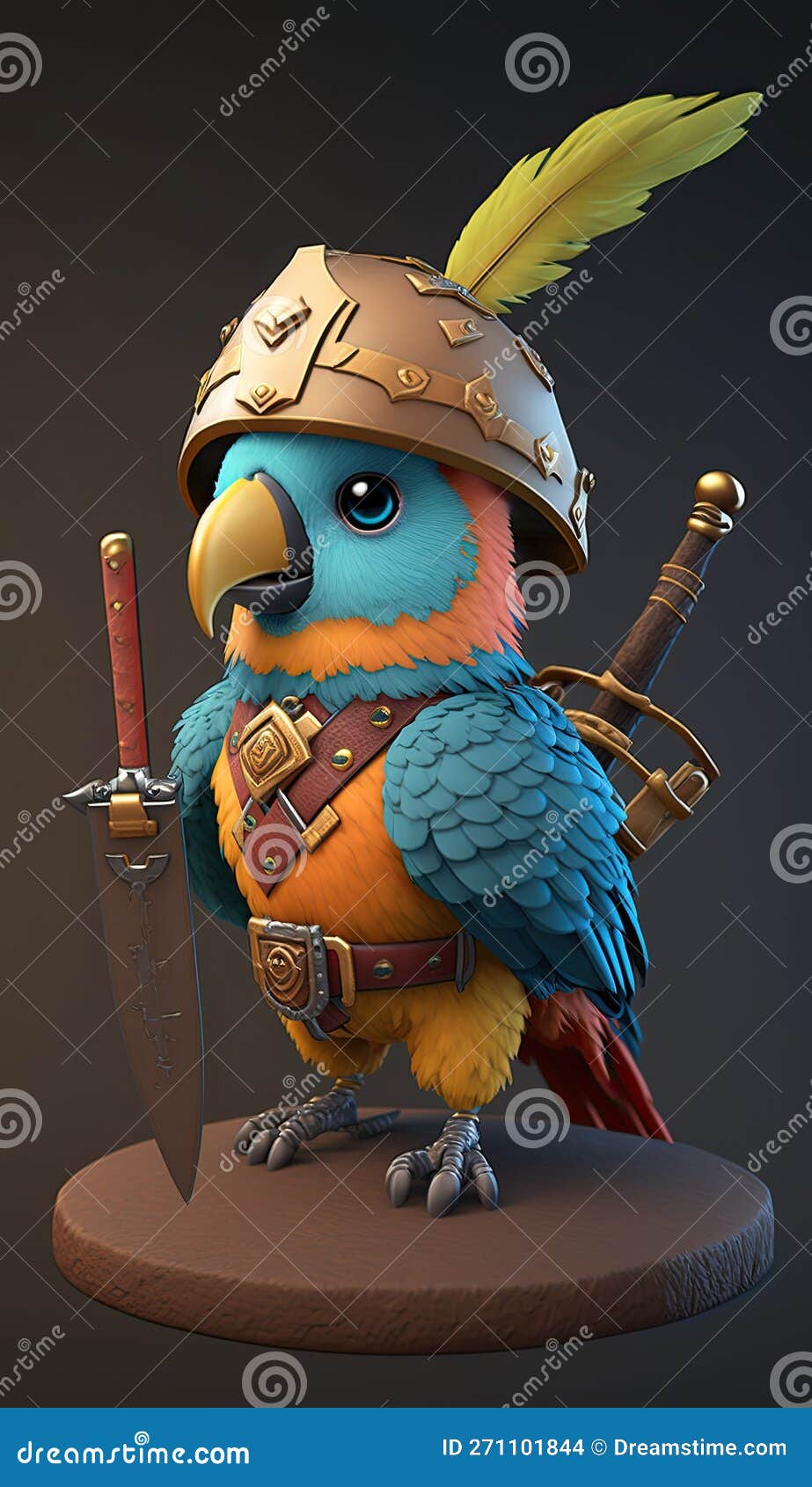 Guerreiro Animal De Papagaio Fofo Modelo De Jogo 3d Ai Generativo  Ilustração Stock - Ilustração de modelar, marketing: 271101844