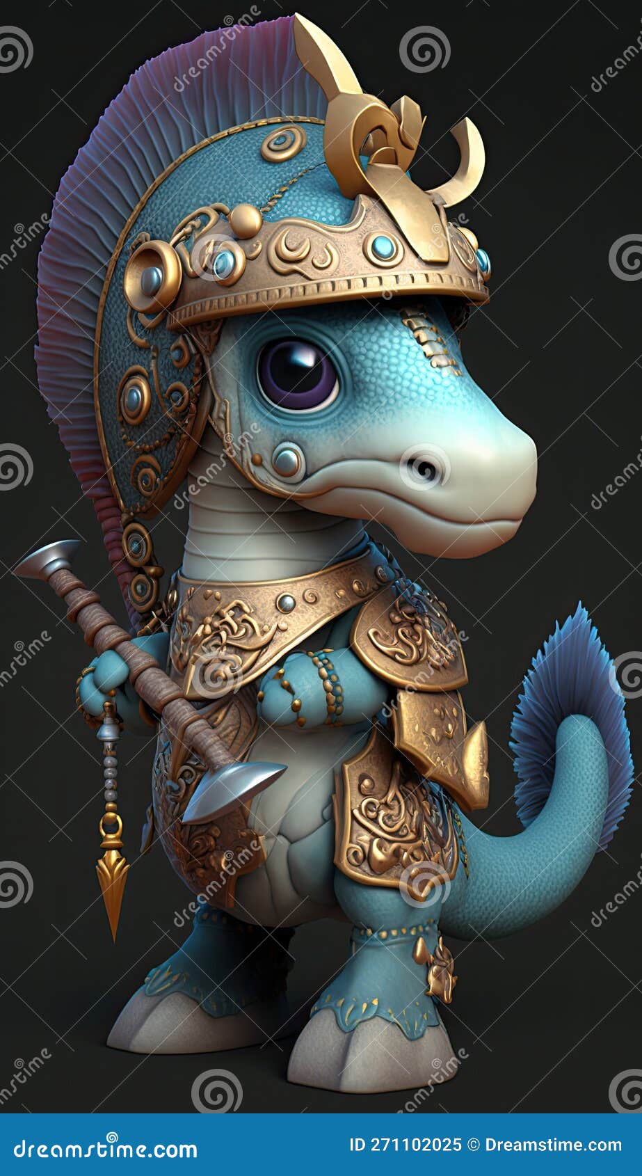 Guerreiro De Cavalo De Mar Fofo Modelo De Jogo 3d Ai Generativo Ilustração  Stock - Ilustração de fantasia, jogos: 271102025