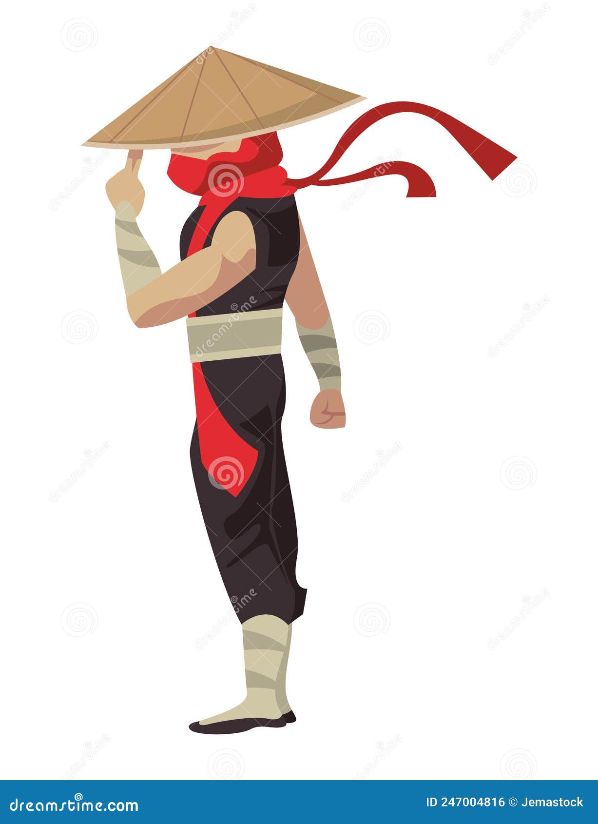 Um personagem de desenho animado de um guerreiro ninja verde