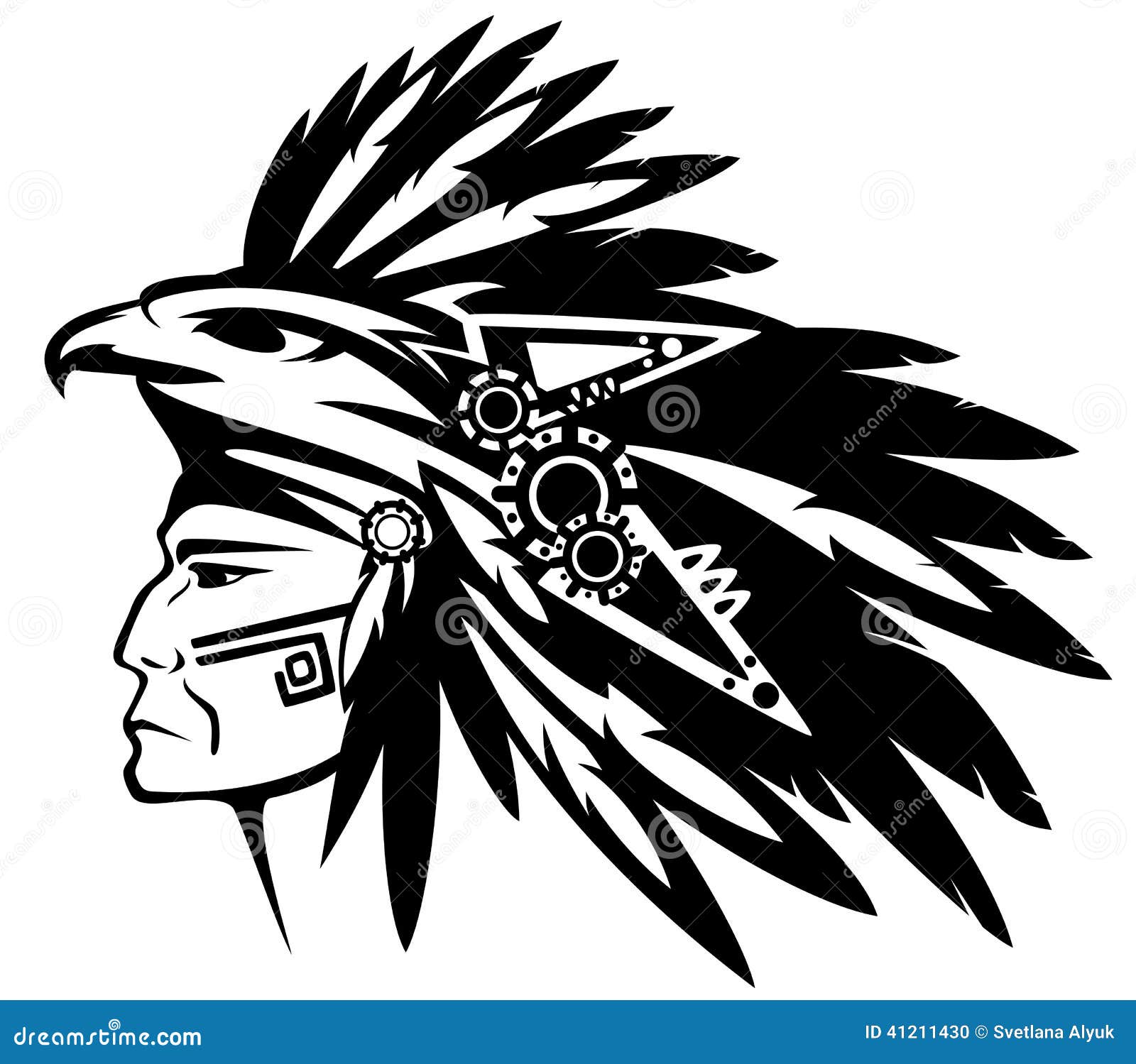 Guerrero azteca ilustración del vector. Ilustración de naturalizado -  41211430