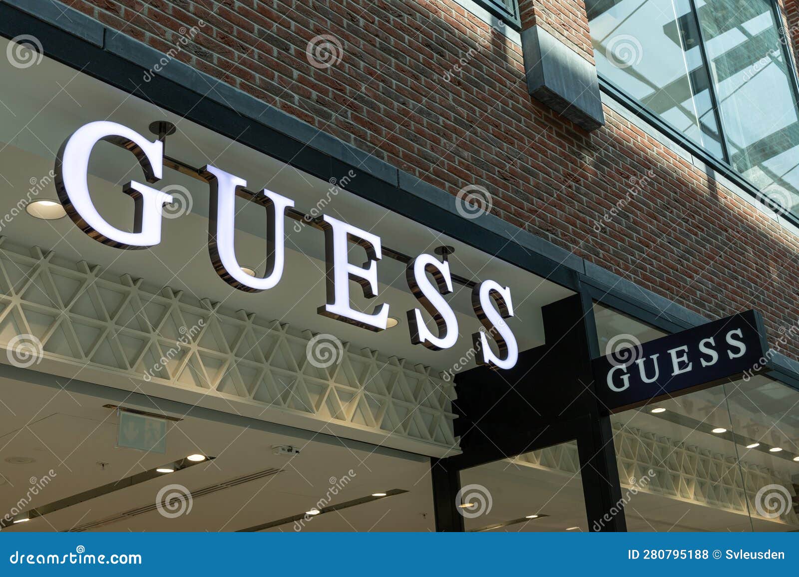 Guess Logo Sign Above the Shop Entrance in Utrecht, Editorial Stock ...