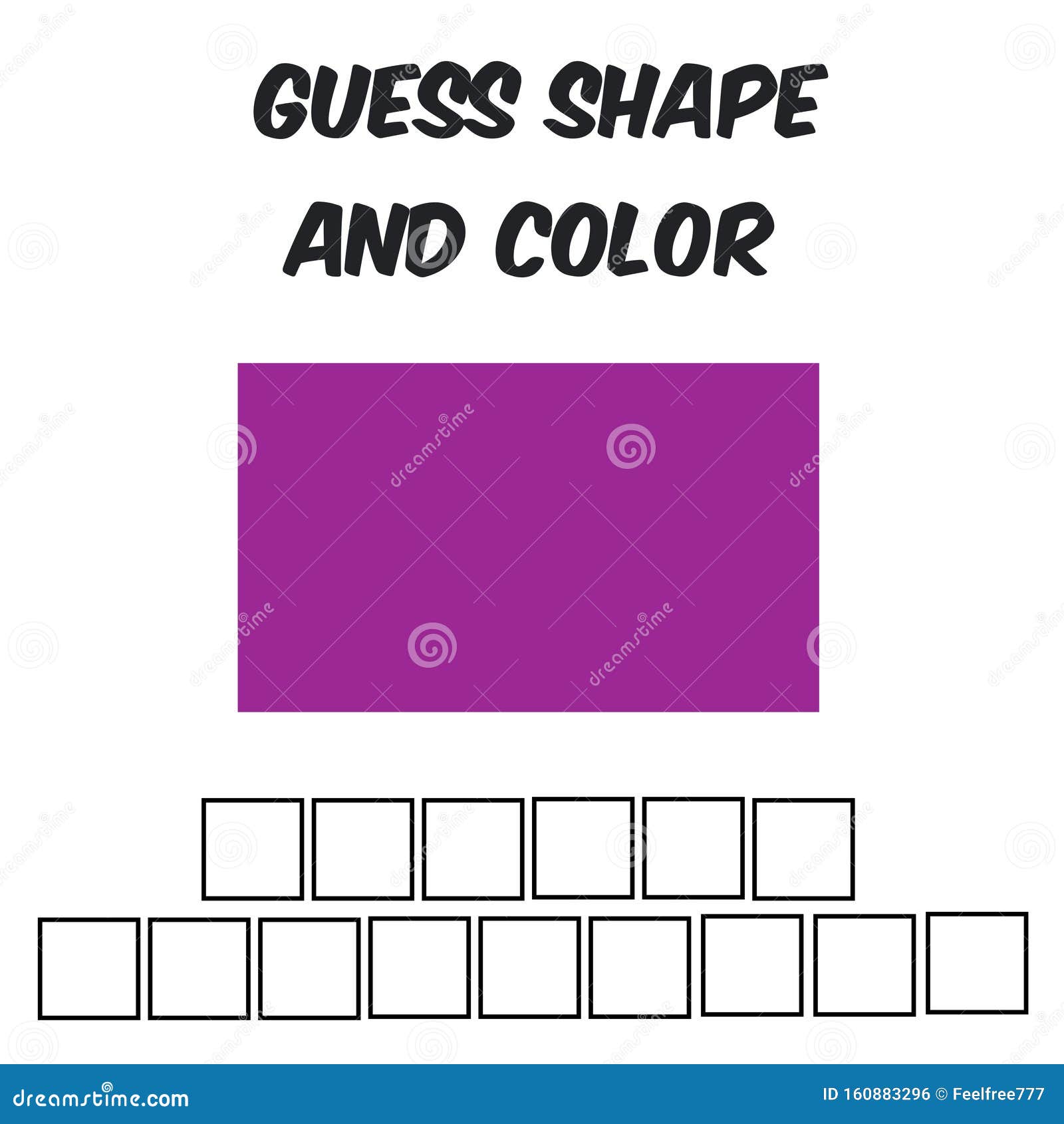 Guess Shape and Color, Learning Game for Children Stock Illustration -  Illustration of game, deal: 160883296