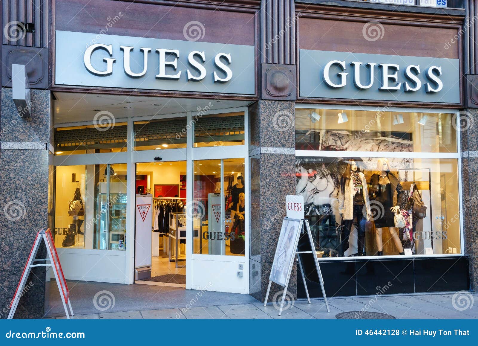 Guess store editorial stock photo. Image of brand, design - 46442128