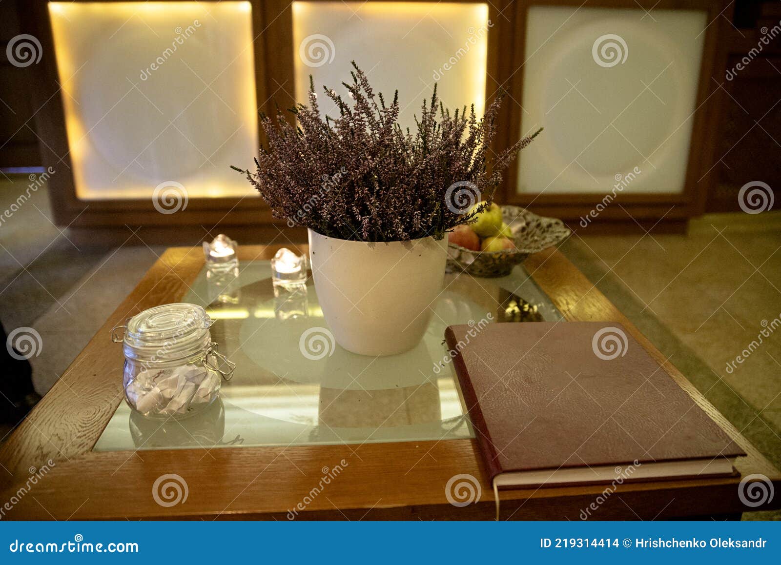 Guest Book Near the Reception in the Hotel Stock Photo Image of