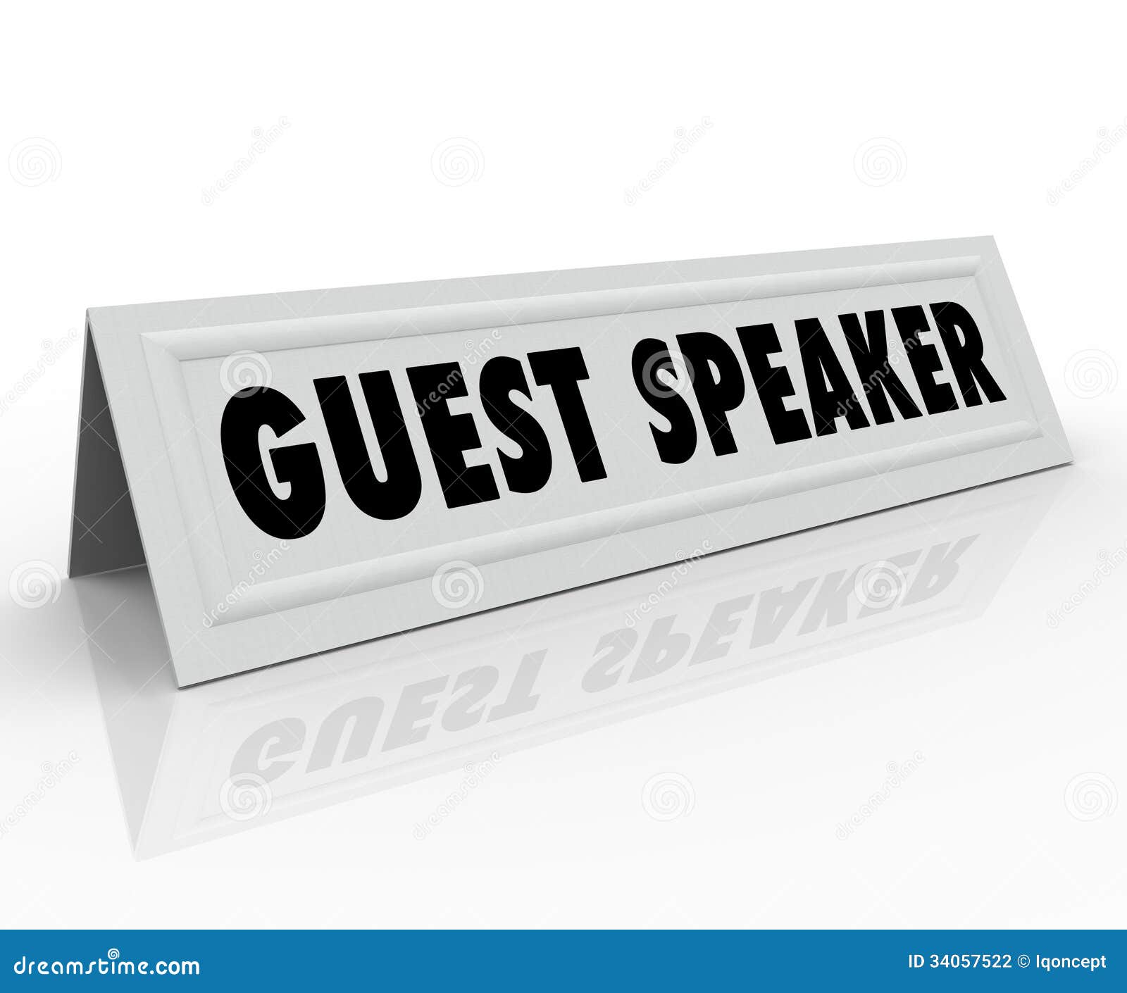 guest speaker name tent card presentation panel discussion