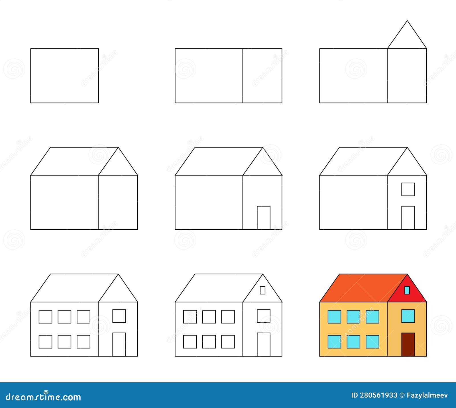 Desenho de casas instruções passo a passo fáceis