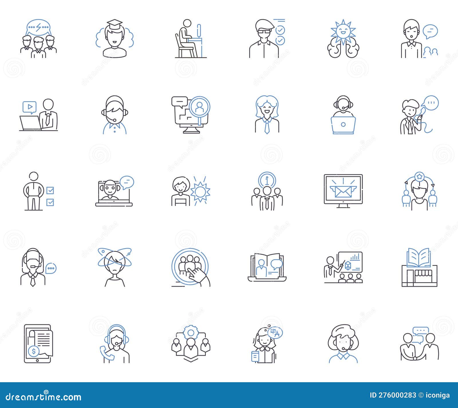 guide line icons collection. navigate, assist, lead, instruct, mentor, direct, teach  and linear 