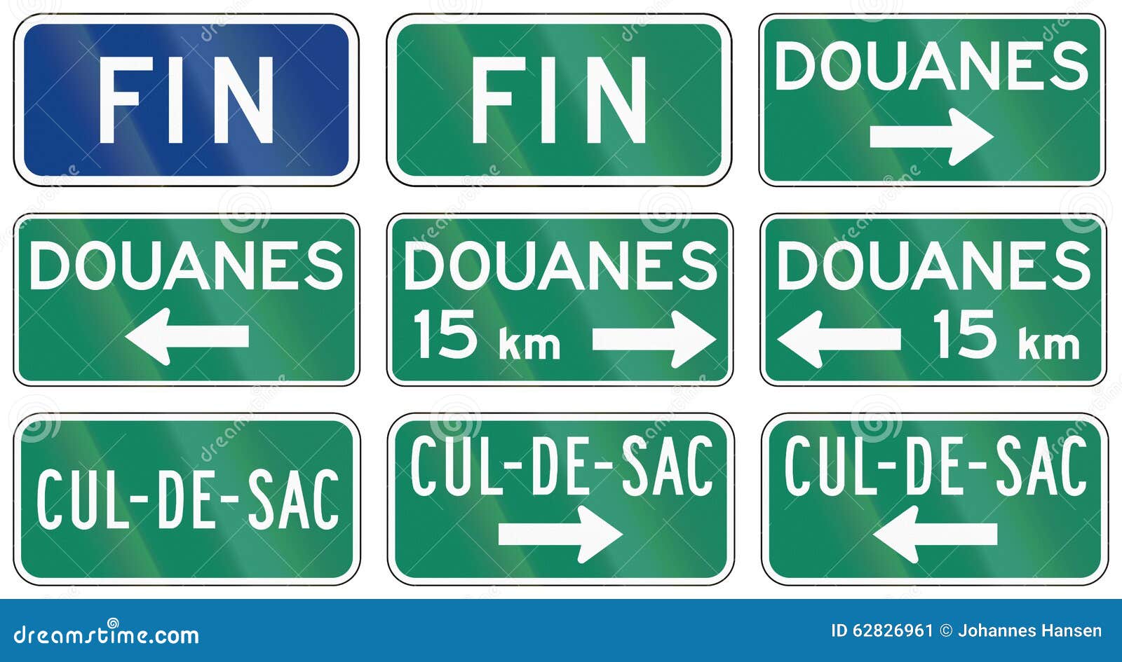 Guide Road Signs in Quebec Canada Stock Illustration Illustration