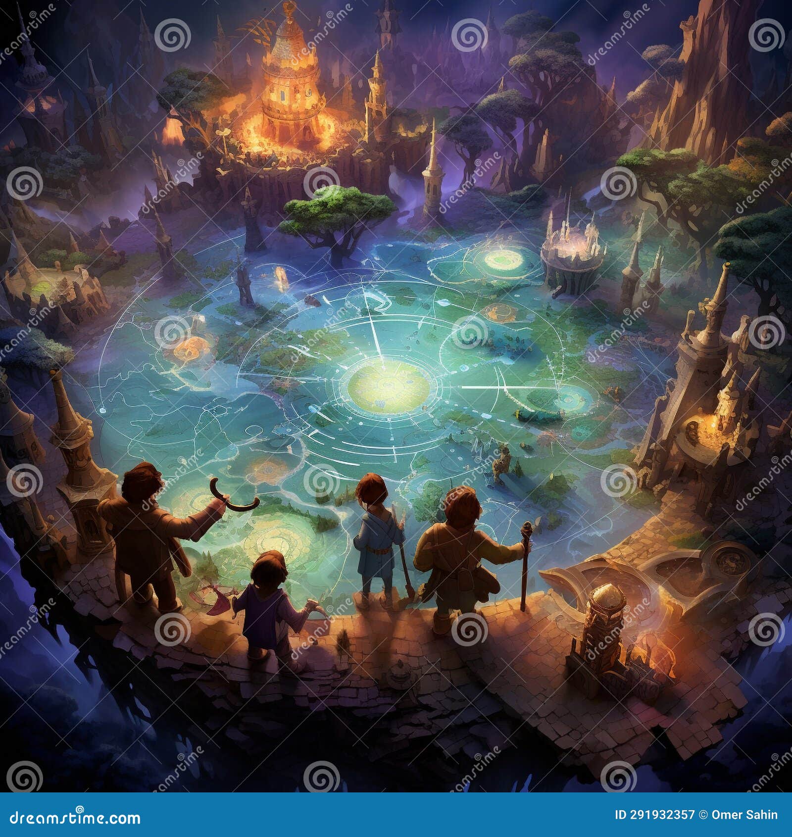 Guided Imagination: Map and Compass in Fantasy Worlds Stock 