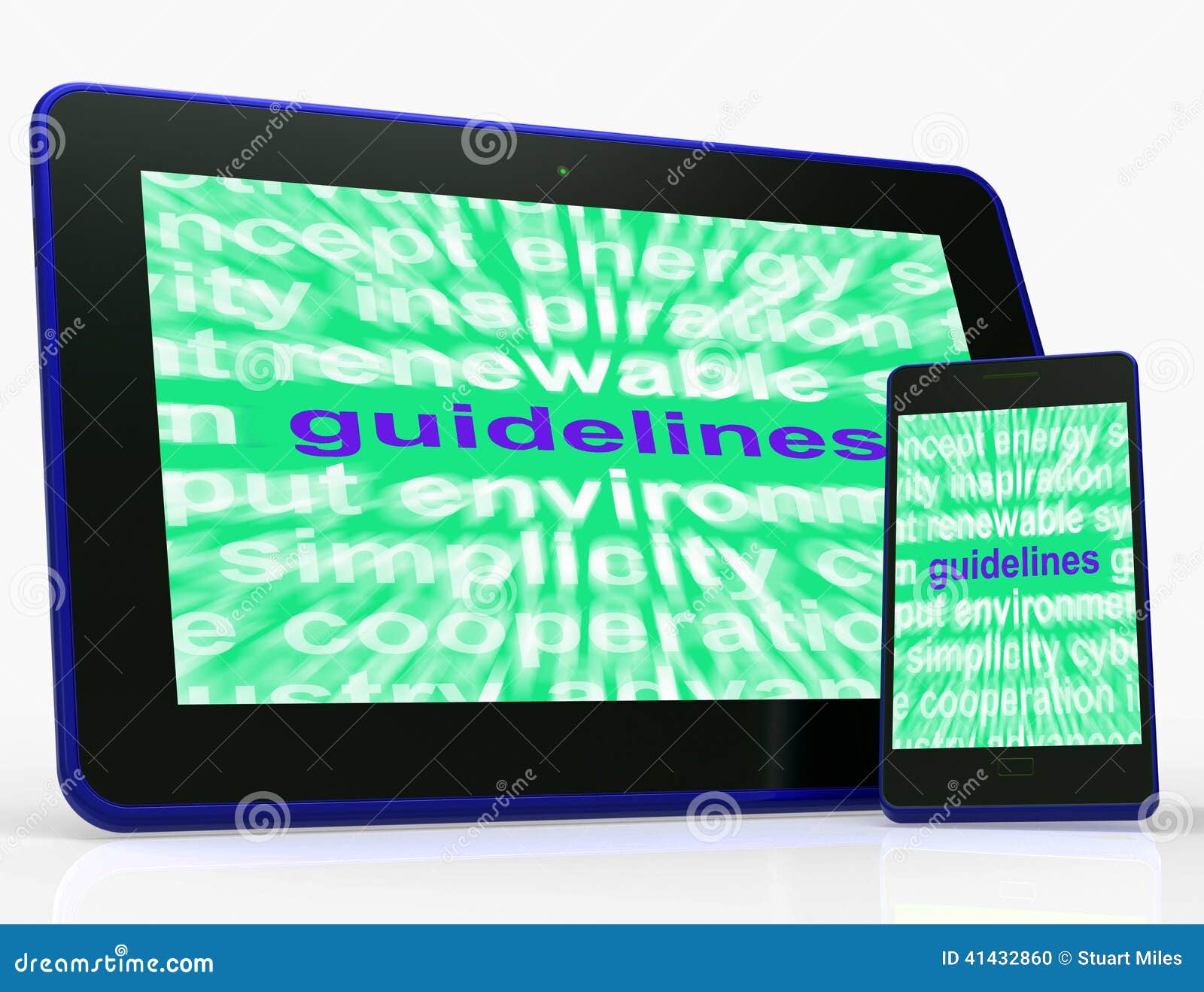 Guidelines Tablet Means Instructions Protocols and Ground Rules Stock