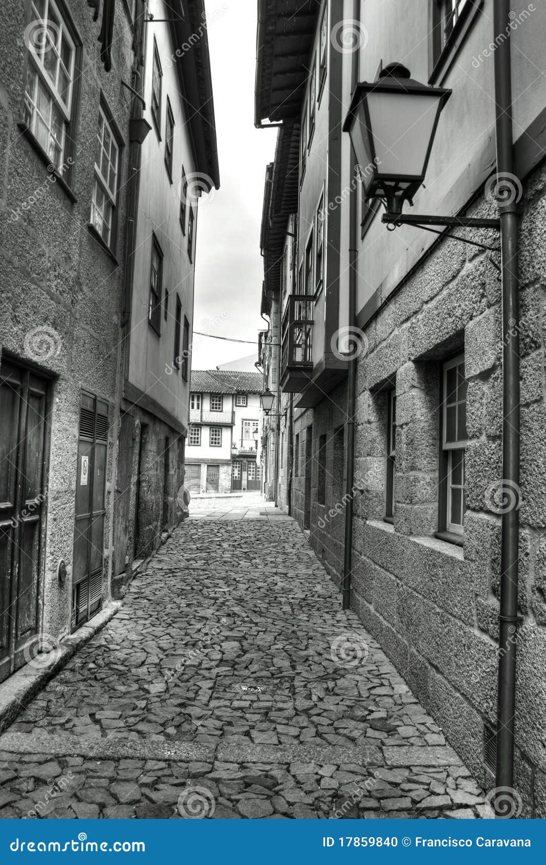 guimaraes narrow street, portugal
