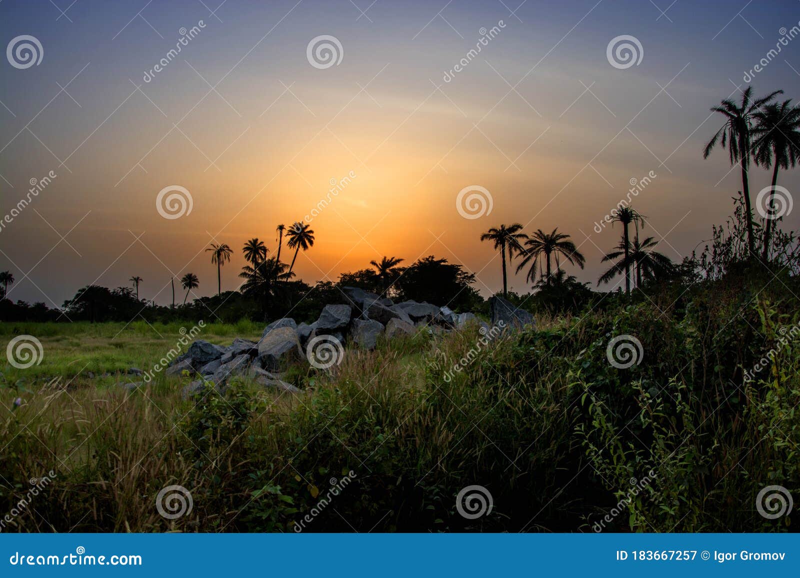 guinea west africa kamsar taressa sunset