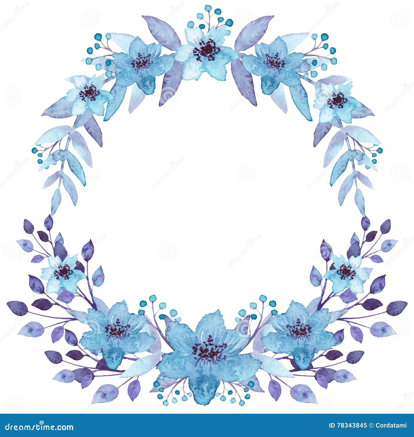 Guirnalda Floral Con Las Flores Azules Claras De La Acuarela Stock de ilustración - Ilustración de boda, invierno: 78343845 Guirnalda Floral Con Las Flores Azules Claras De La Acuarela Stock de ilustración - Ilustración de boda, invierno: 78343845
