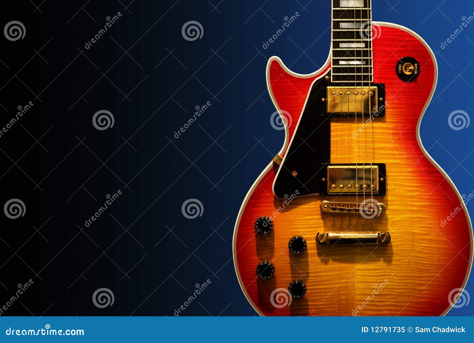 Guitar stock image. Image of jazz, blues, orange, instrument 12791735
