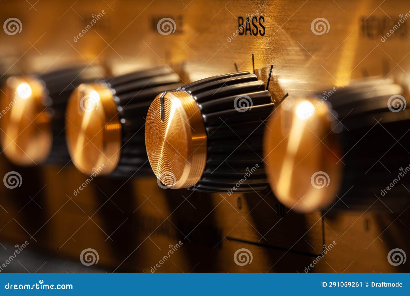 Guitar Amp Equalizer Bass Knob Stock Image Image of equipment, bass