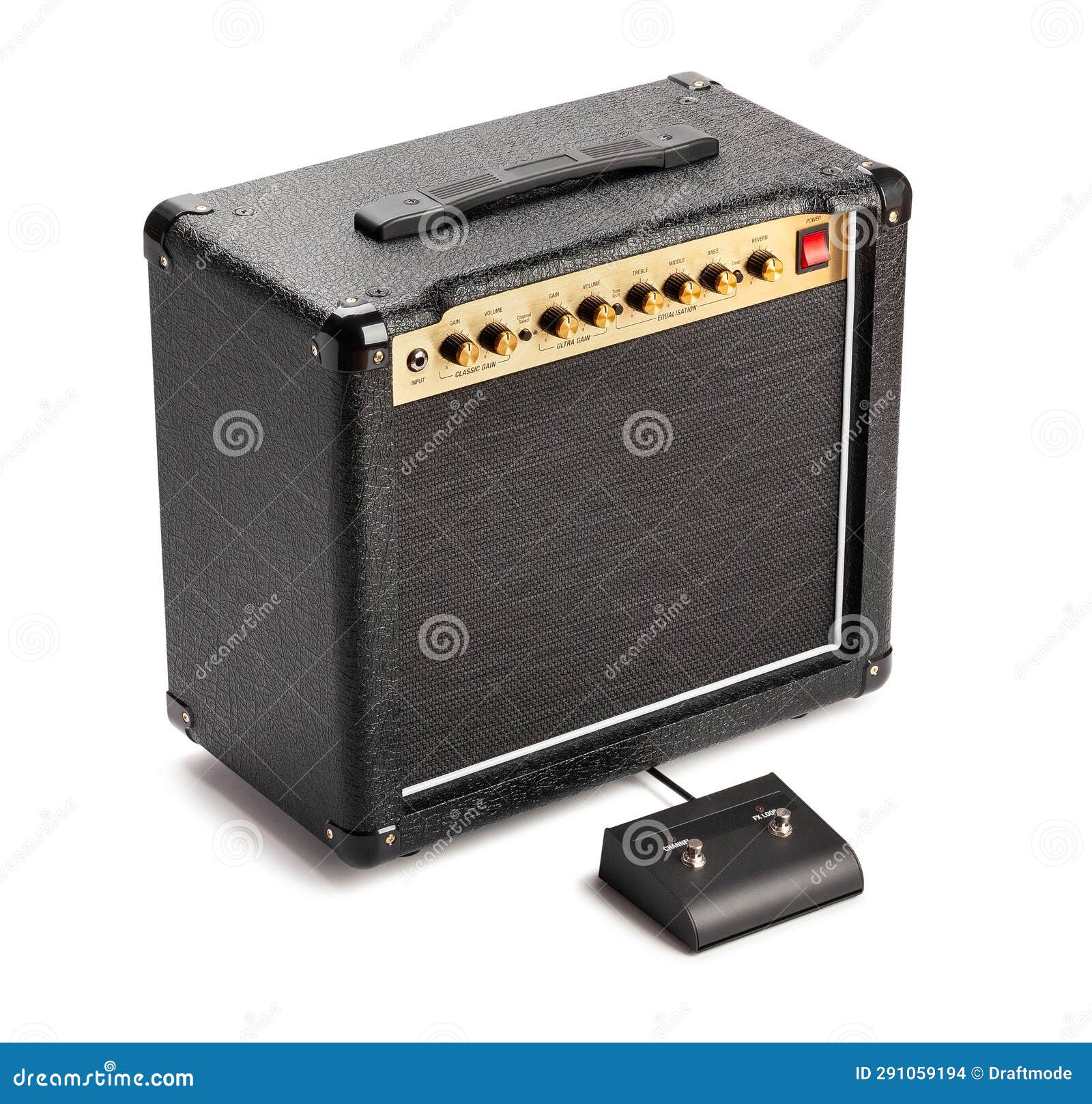 Guitar Amp Footswitch Path Isolated Stock Photo Image of black
