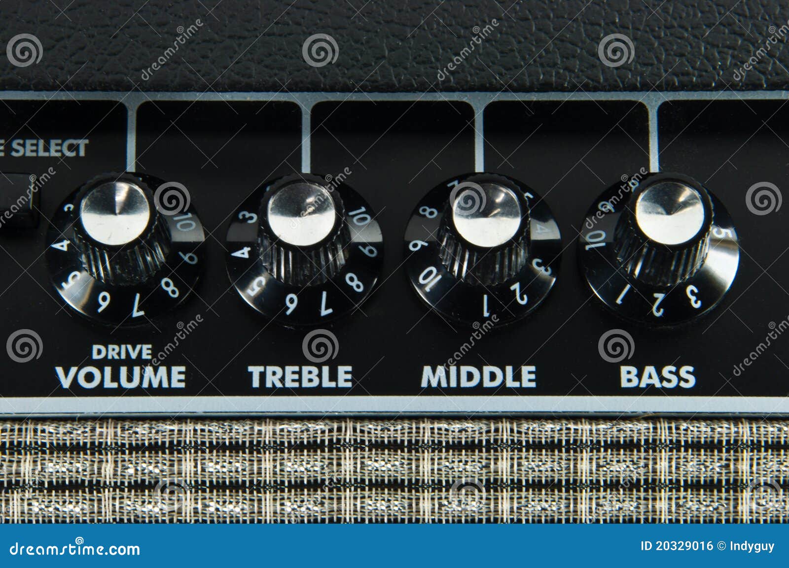 Guitar Amplifier Control Panel Stock Photo Image of leather