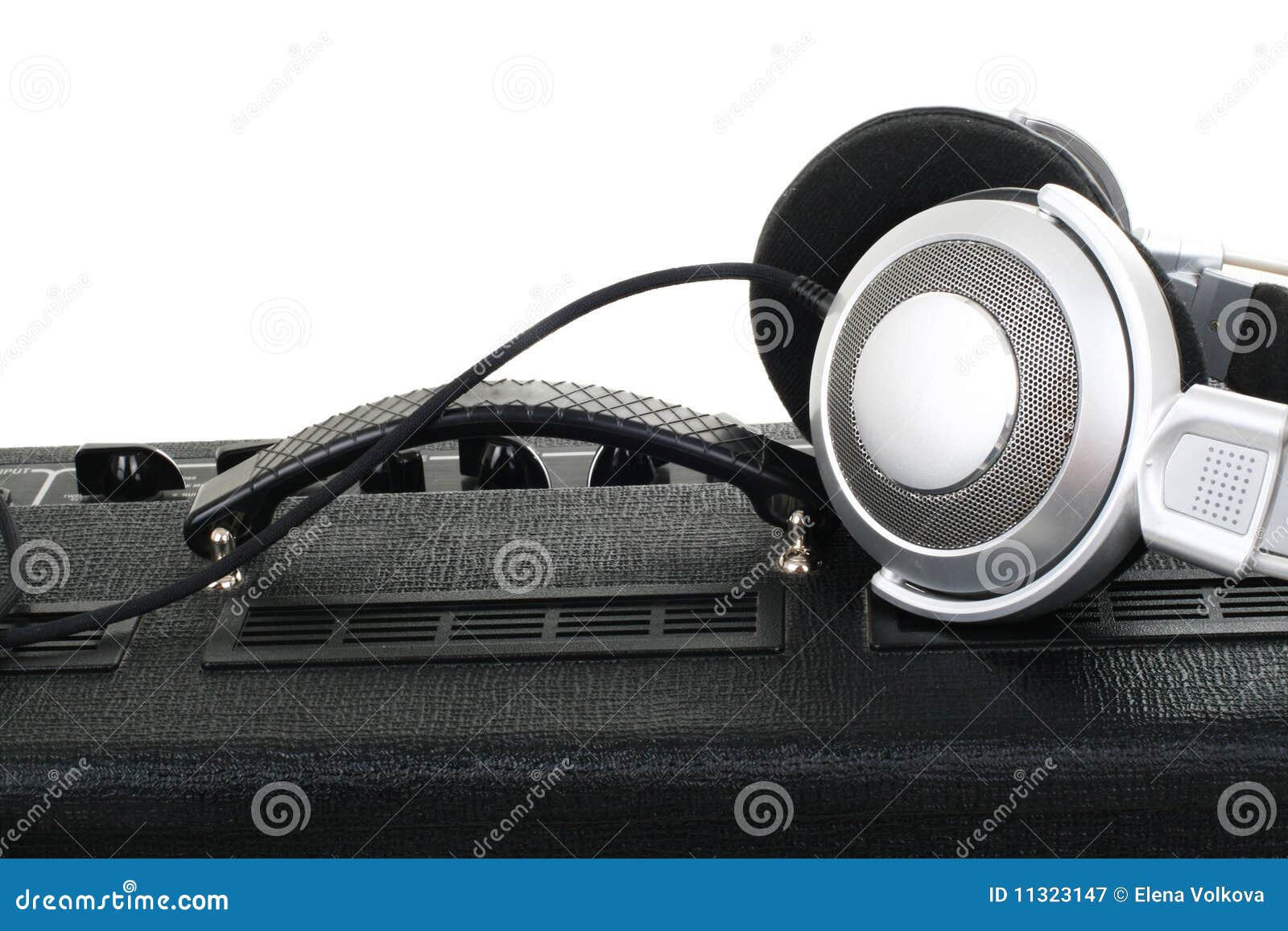 Guitar Amplifier and Headphones Stock Image Image of reinforcement