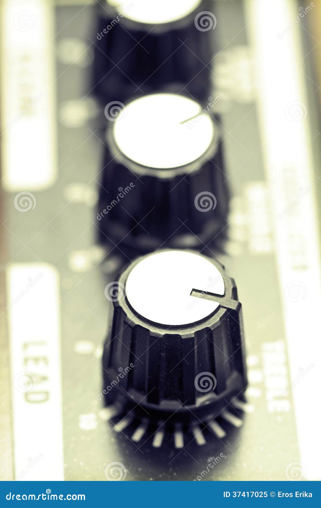 Guitar amplifier knobs stock image. Image of analog, amplifier 37417025